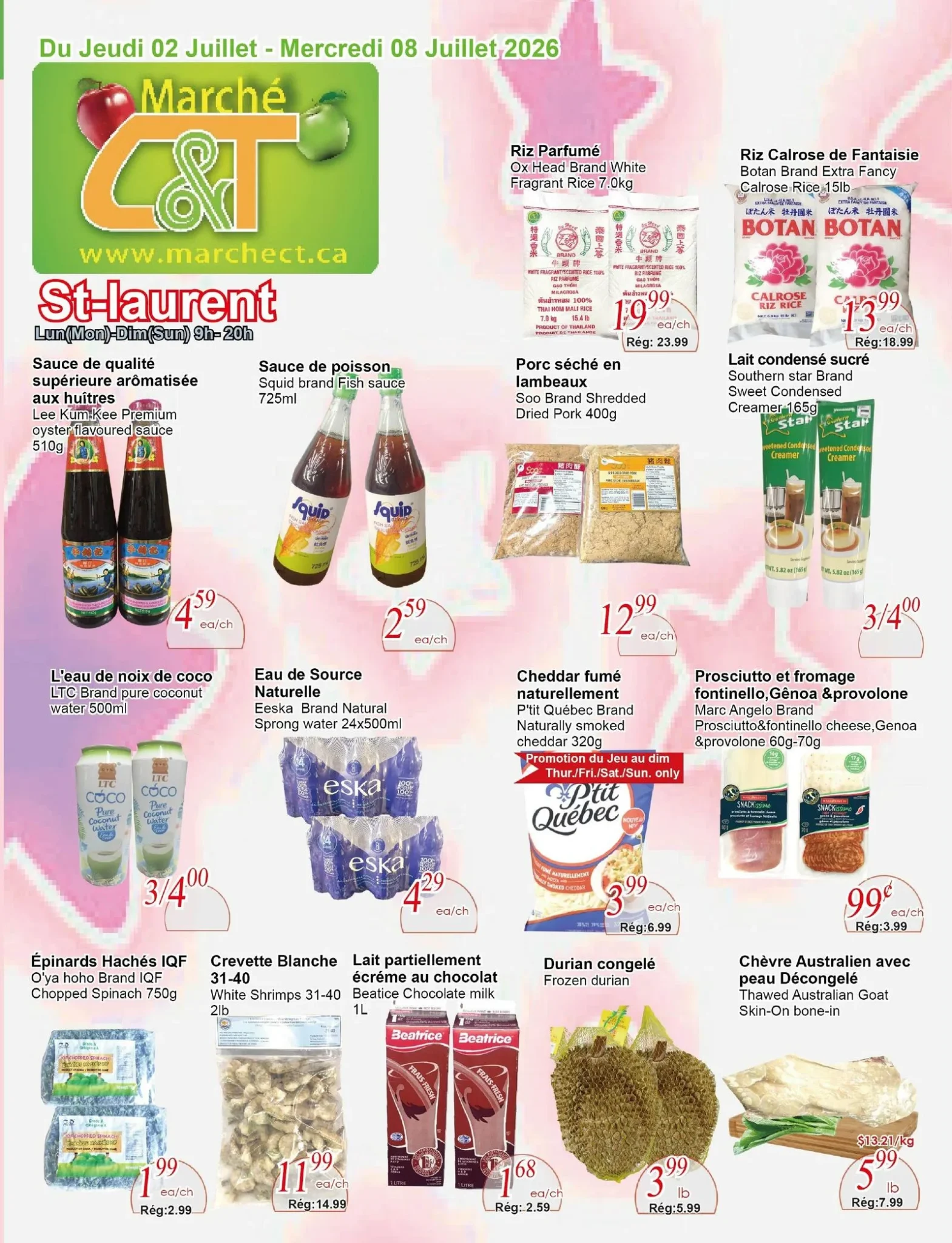 Page 1 de la circulaire Marché C&T St-Laurent 2 juill. au 8 juill.