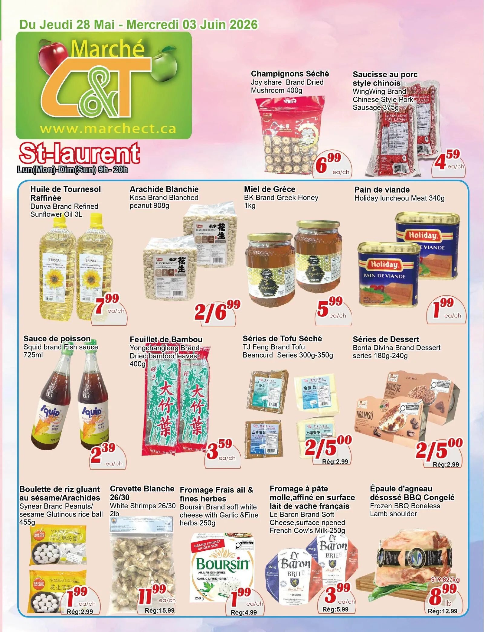 Page 1 de la Circulaire Marché C&T St-Laurent du 28 mai au 3 juin 2026