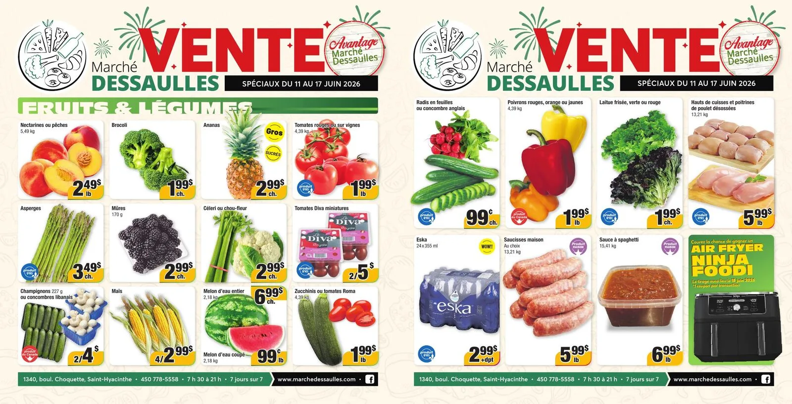 Page 1 de la Circulaire Marché Dessaulles du 11 au 17 juin 2026