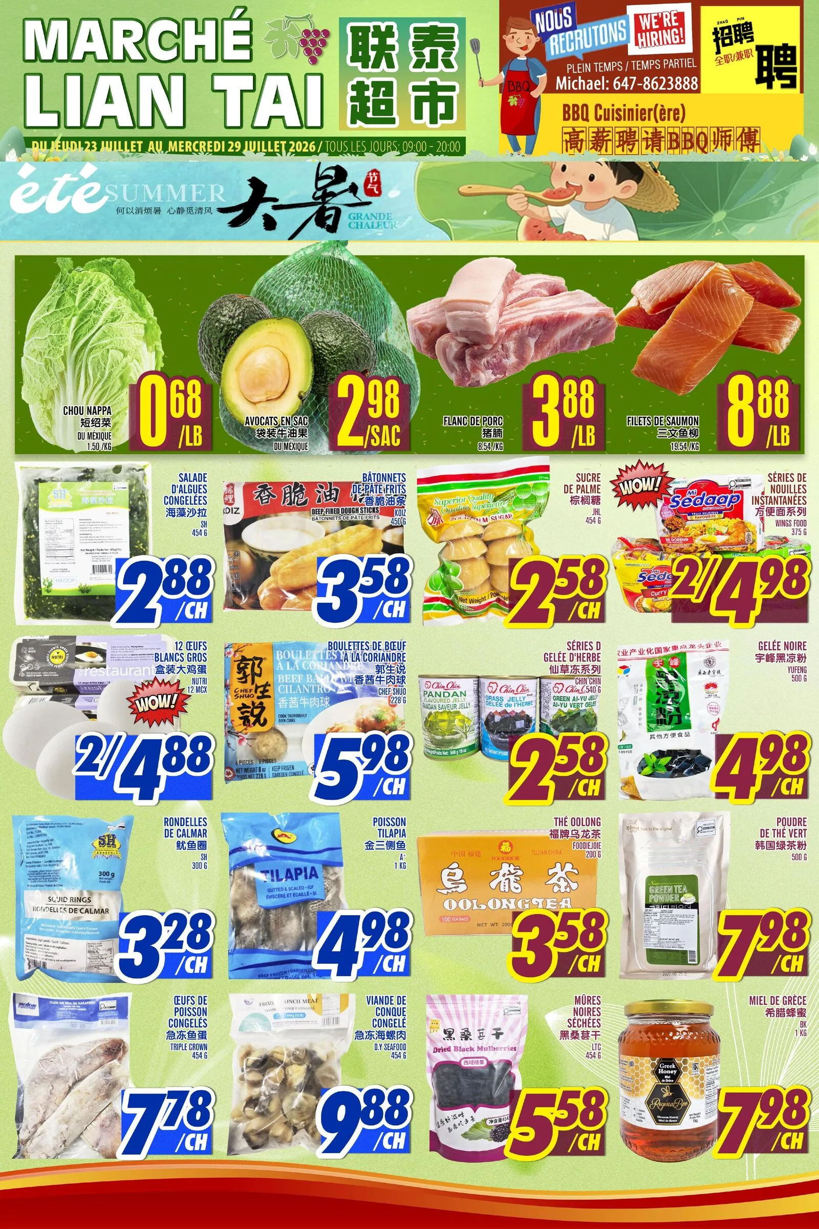 Page 1 de la Circulaire Marché Lian Tai du 23 au 29 juillet 2026