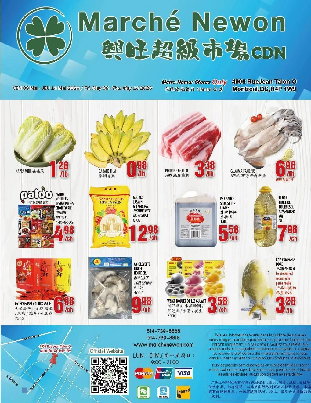 Page 1 de la Circulaire Marché Newon Jean-Talon du 8 au 14 mai 2026