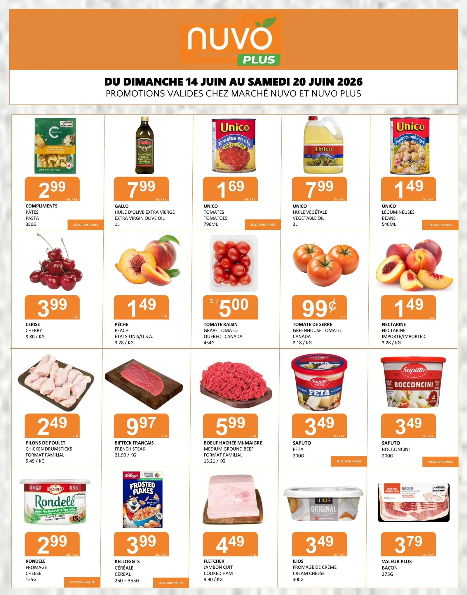 Page 1 de la Circulaire Marché Nuvo du 14 au 20 juin 2026