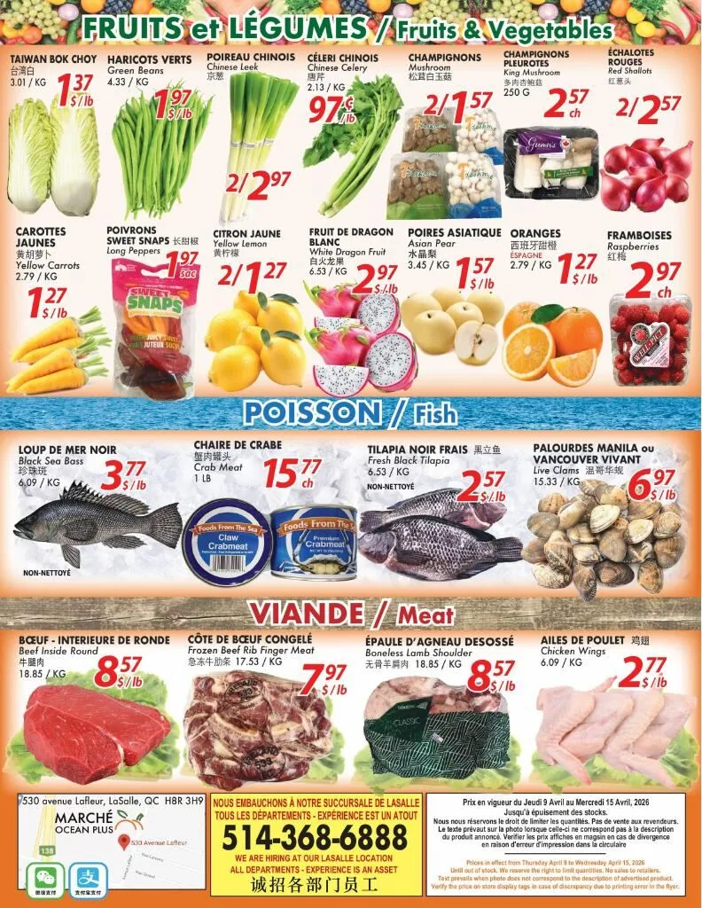 Page 4 de la Circulaire Marché Ocean Plus du 9 au 15 avril 2026