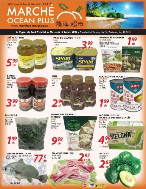Page 1 de la Circulaire Marché Ocean Plus du 9 au 15 juillet 2026