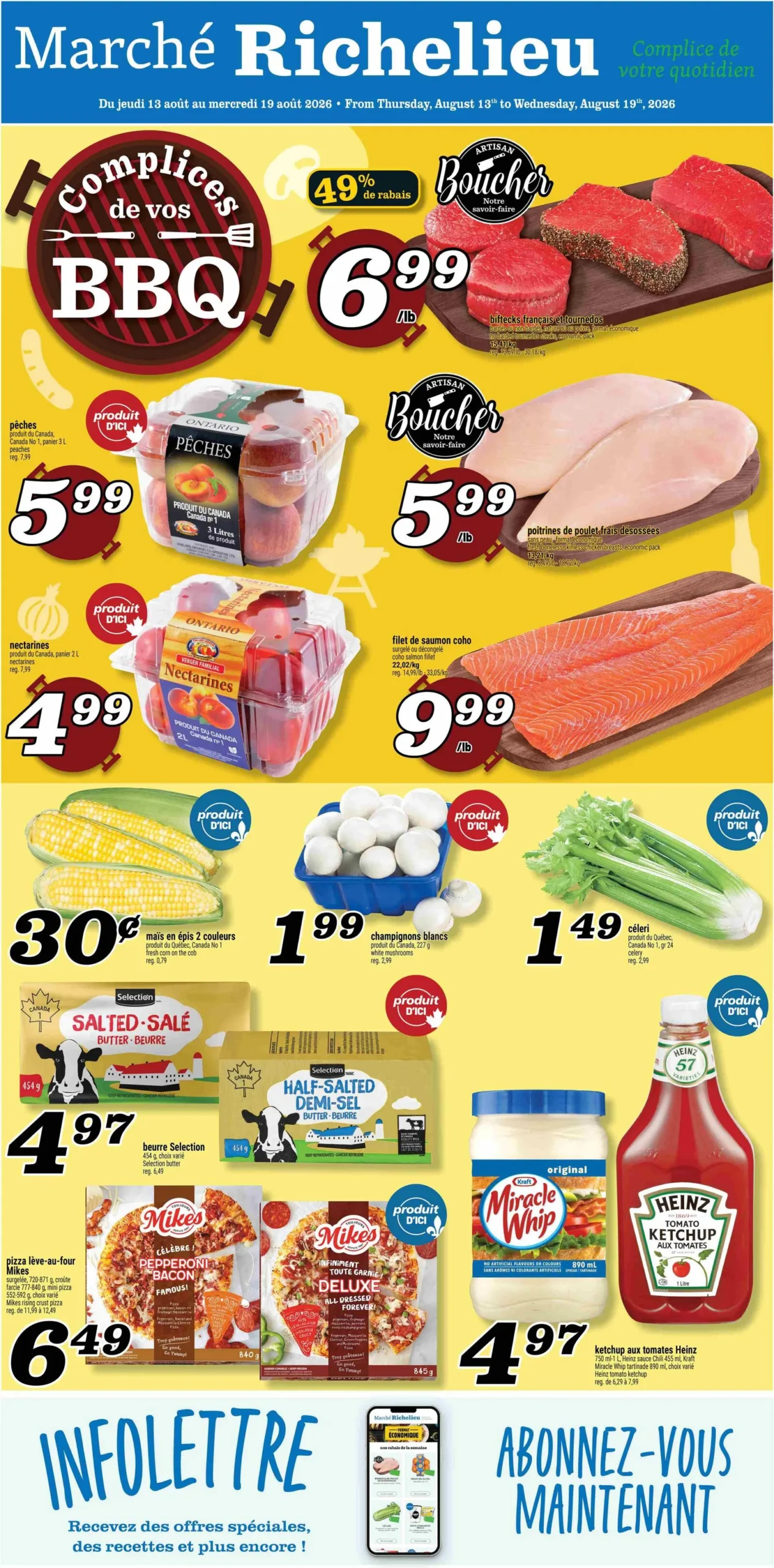 Page 1 de la Circulaire Marché Richelieu du 13 au 19 août 2026