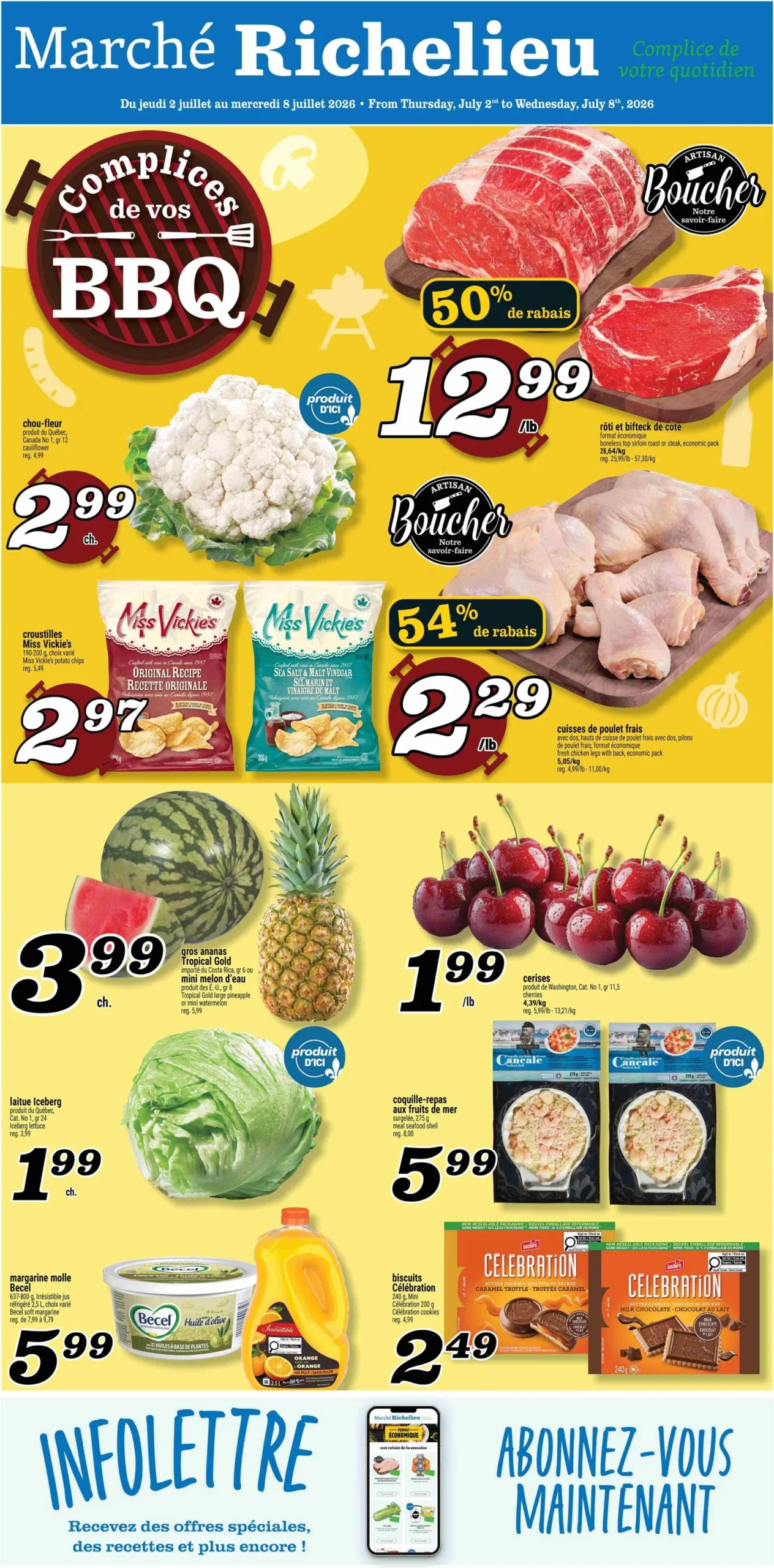 Page 1 de la Circulaire Marché Richelieu du 2 au 8 juillet 2026
