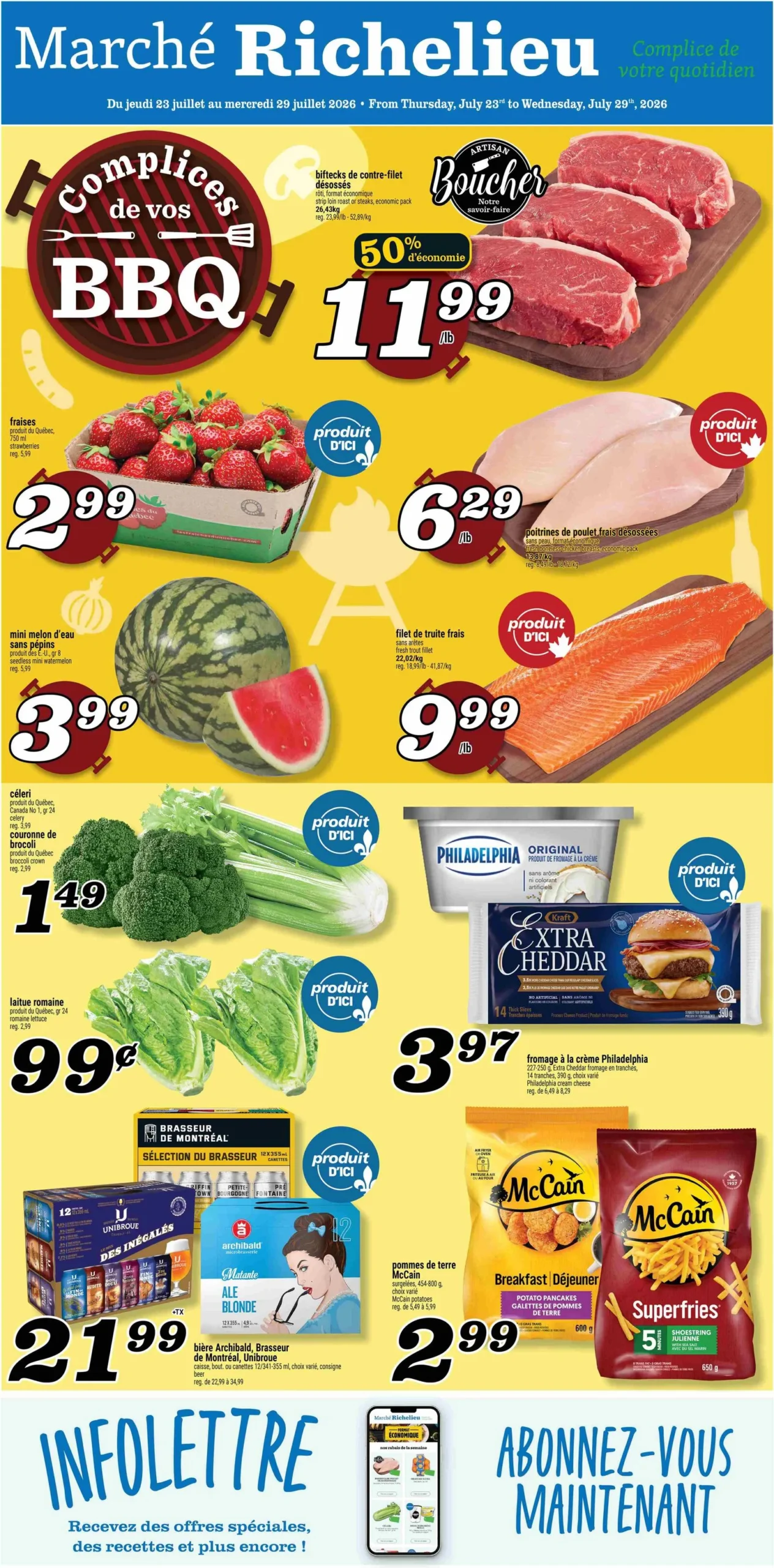 Page 1 de la Circulaire Marché Richelieu du 23 au 29 juillet 2026