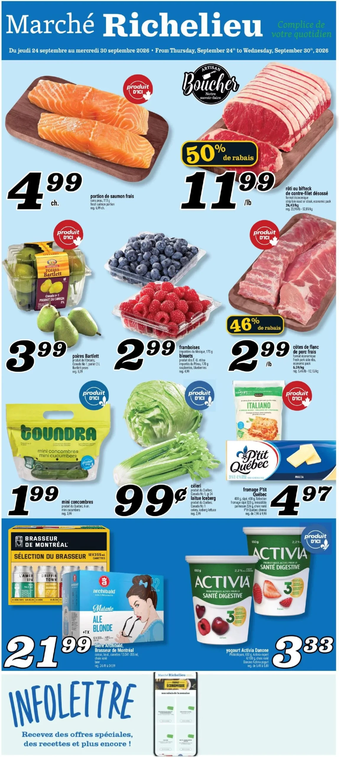 Page 1 de la Circulaire Marché Richelieu du 24 au 30 septembre 2026