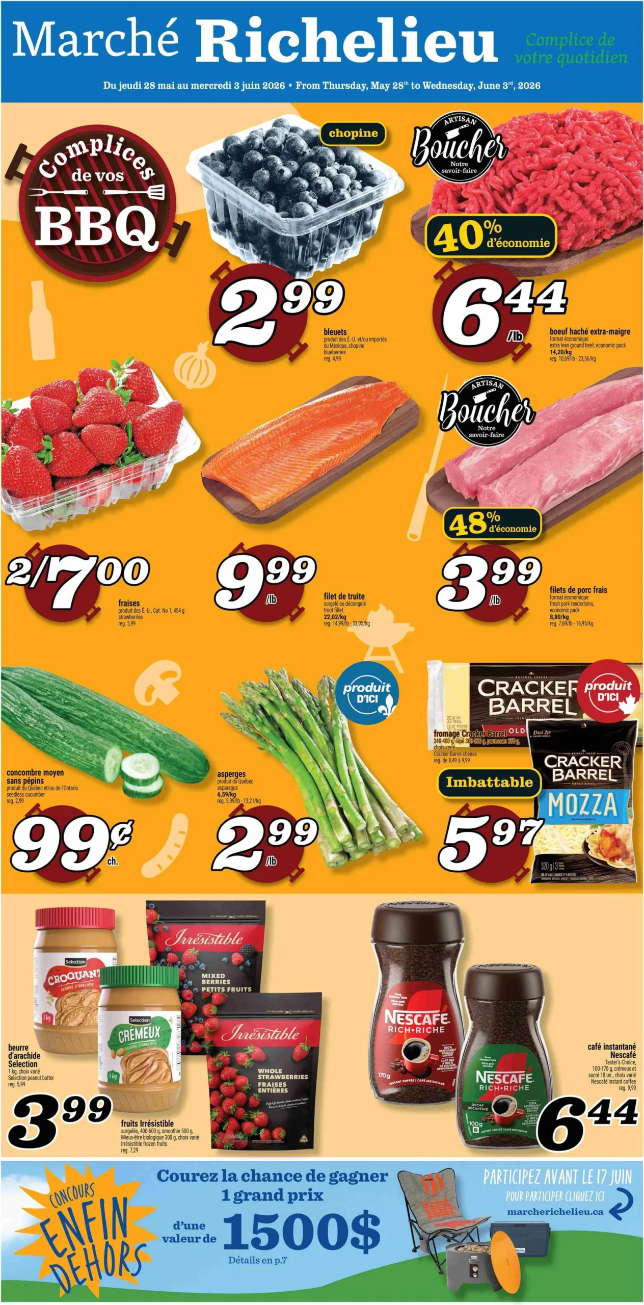 Page 1 de la Circulaire Marché Richelieu du 28 mai au 3 juin 2026