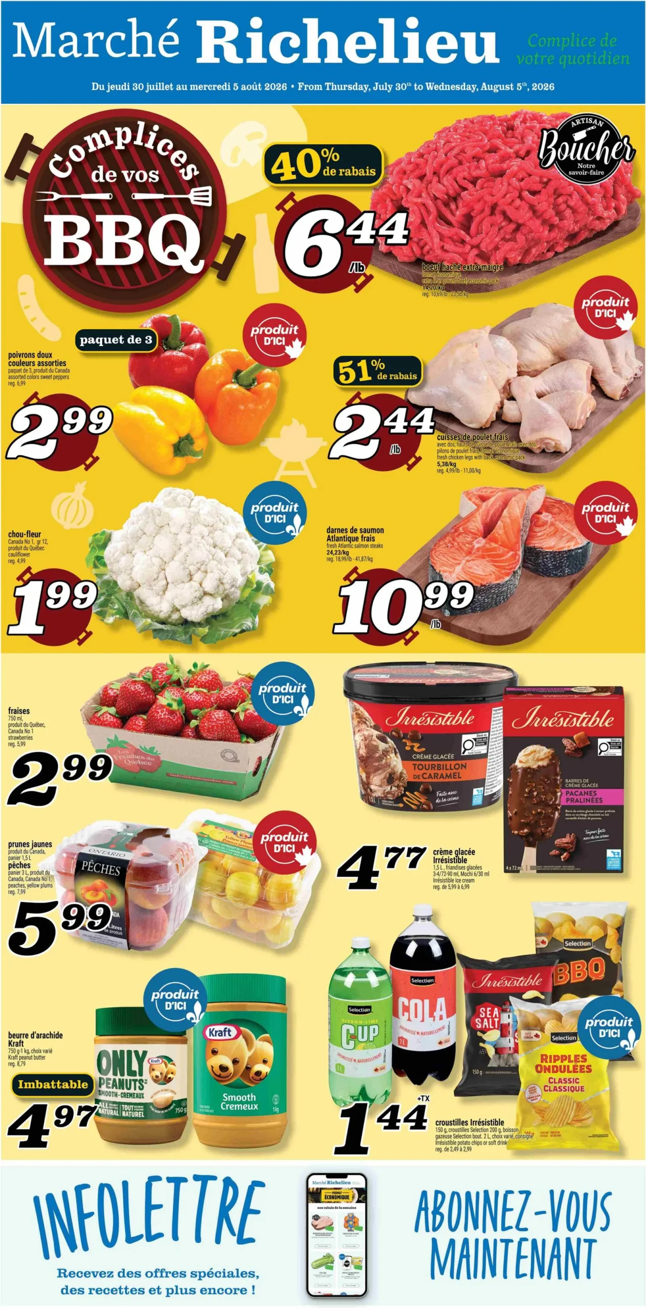 Page 1 de la Circulaire Marché Richelieu du 30 juillet au 5 août 2026
