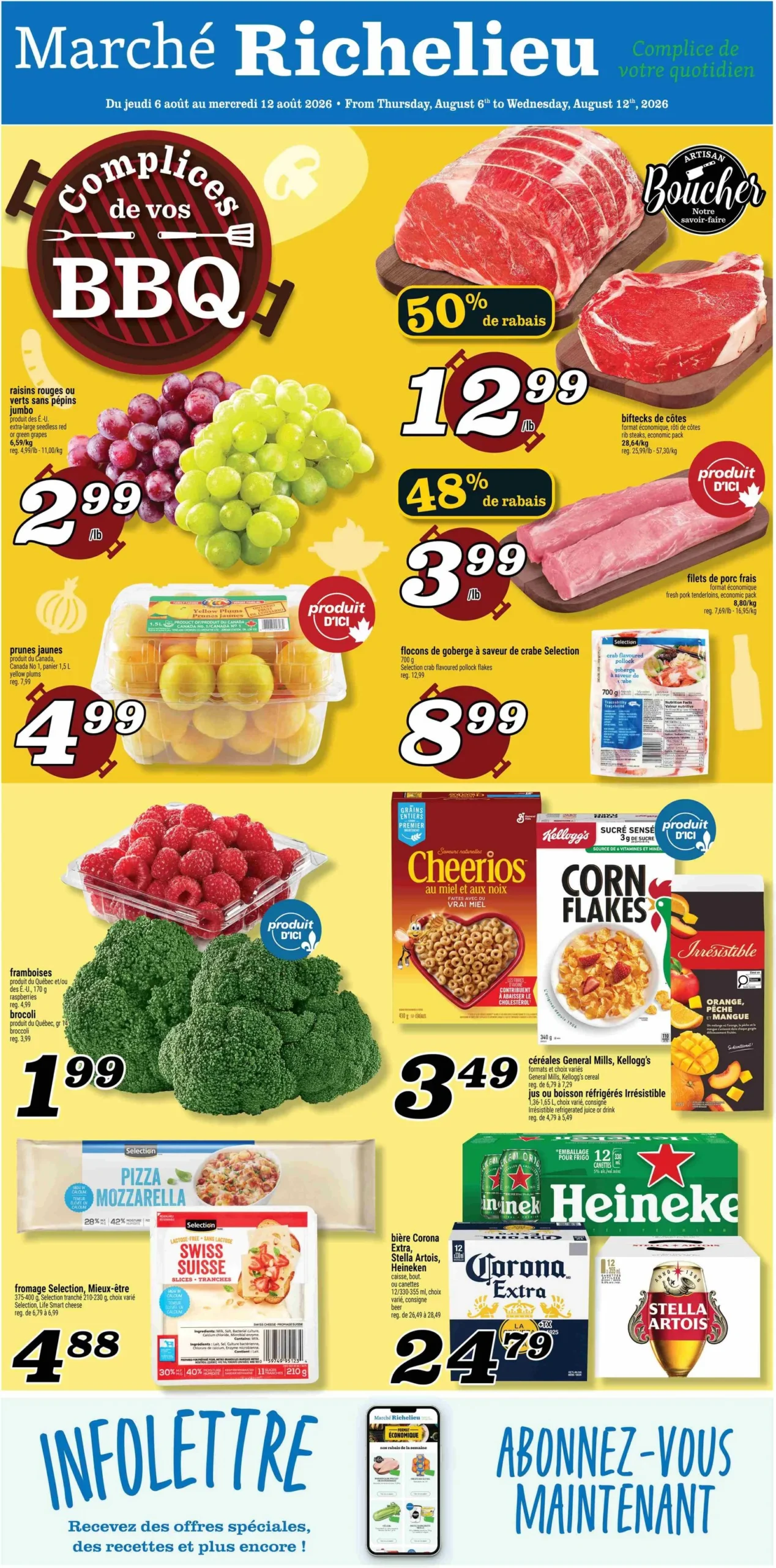 Page 1 de la Circulaire Marché Richelieu du 6 au 12 août 2026