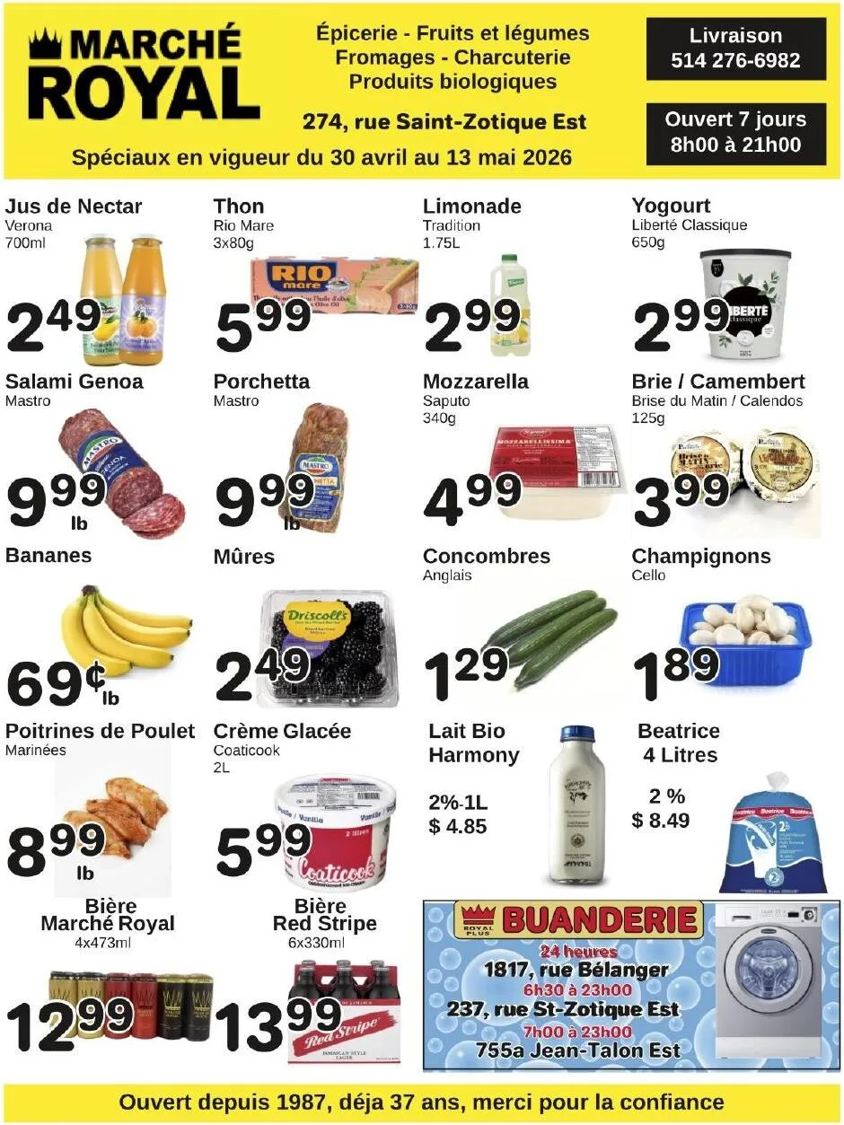 Page 1 de la Circulaire Marché Royal du 30 avril au 13 mai 2026