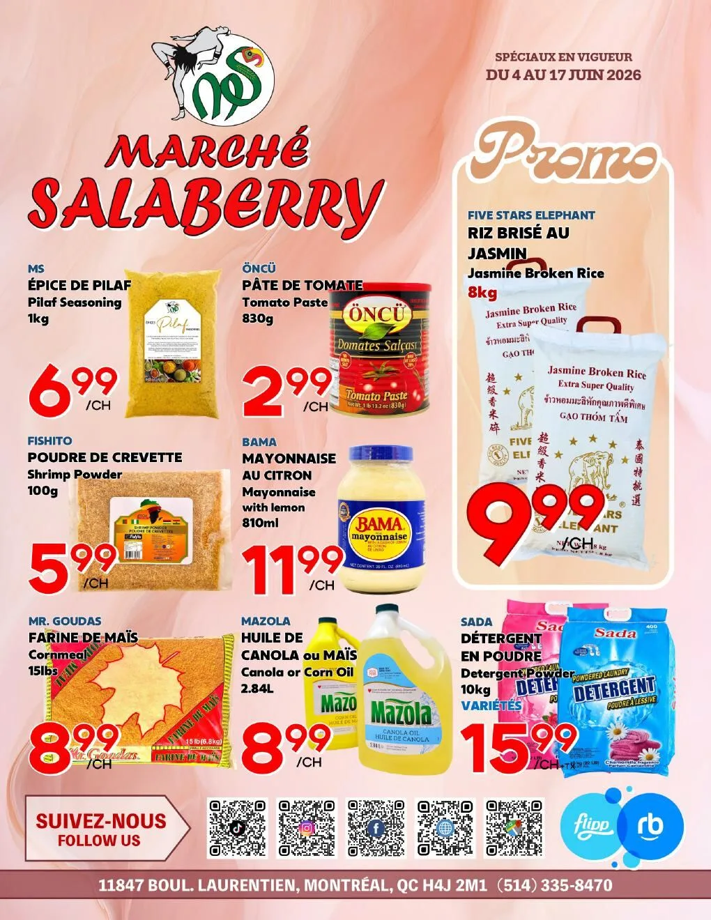 Page 1 de la Circulaire Marché Salaberry du 4 au 17 juin 2026