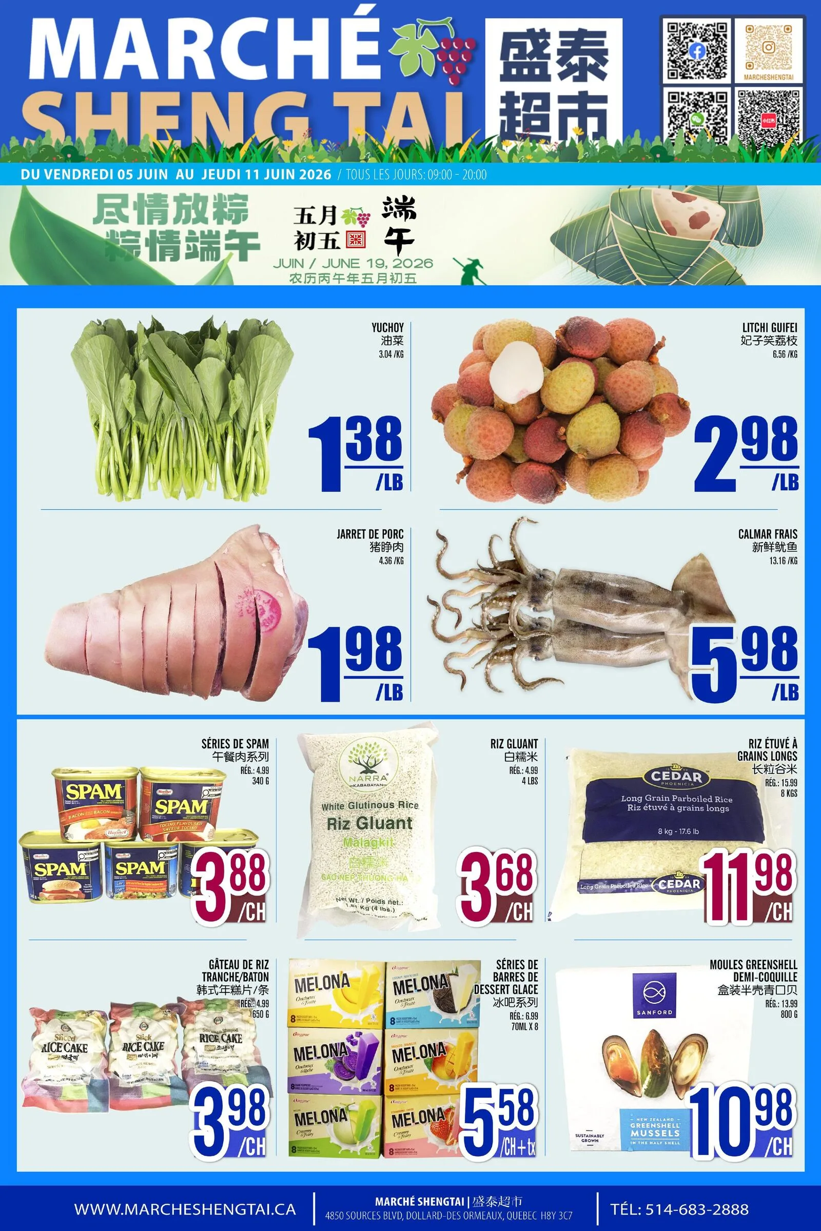 Page 1 de la Circulaire Marché Sheng Tai du 05 au 11 juin 2026