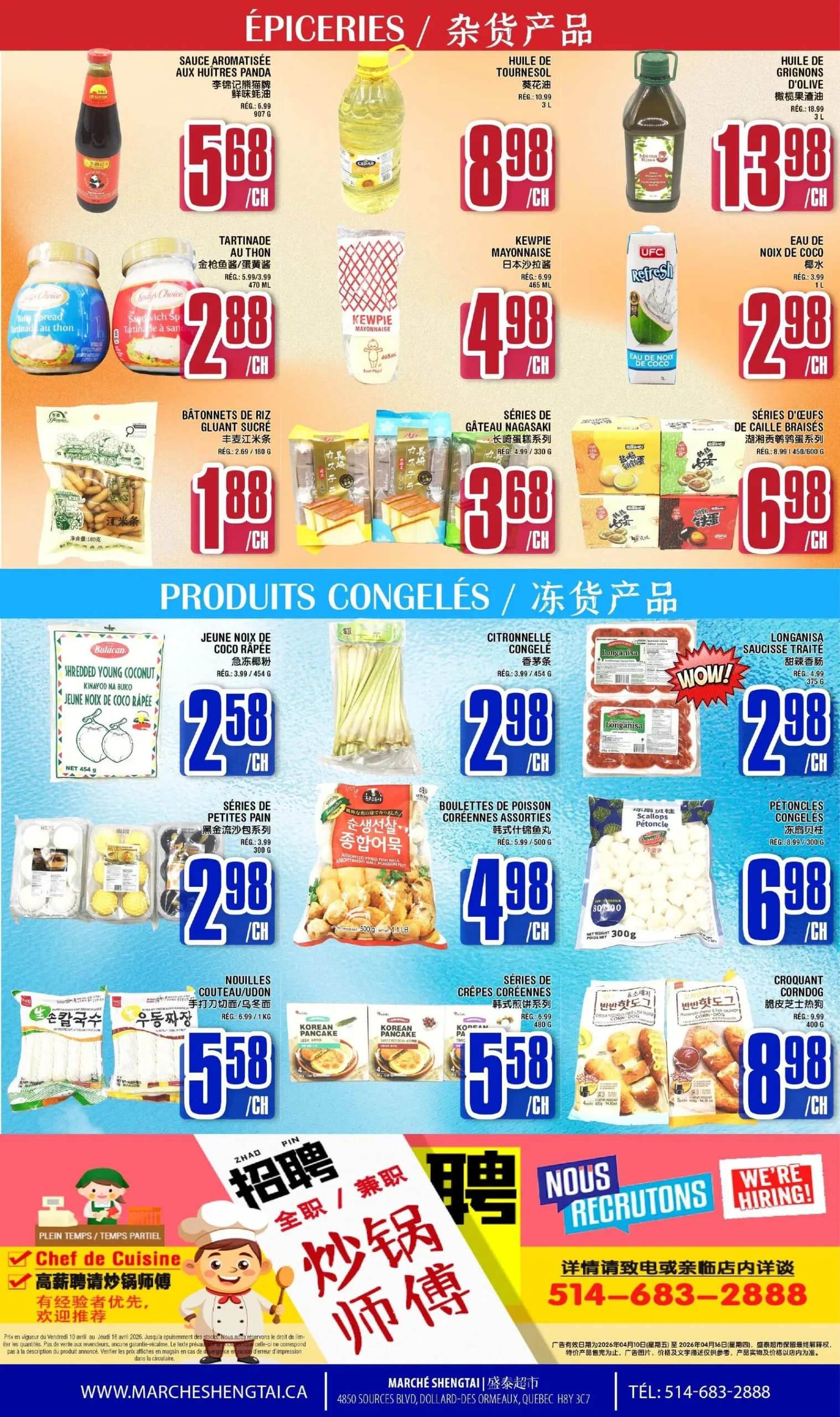 Page 4 de la Circulaire Marché Sheng Tai du 10 au 16 avril 2026