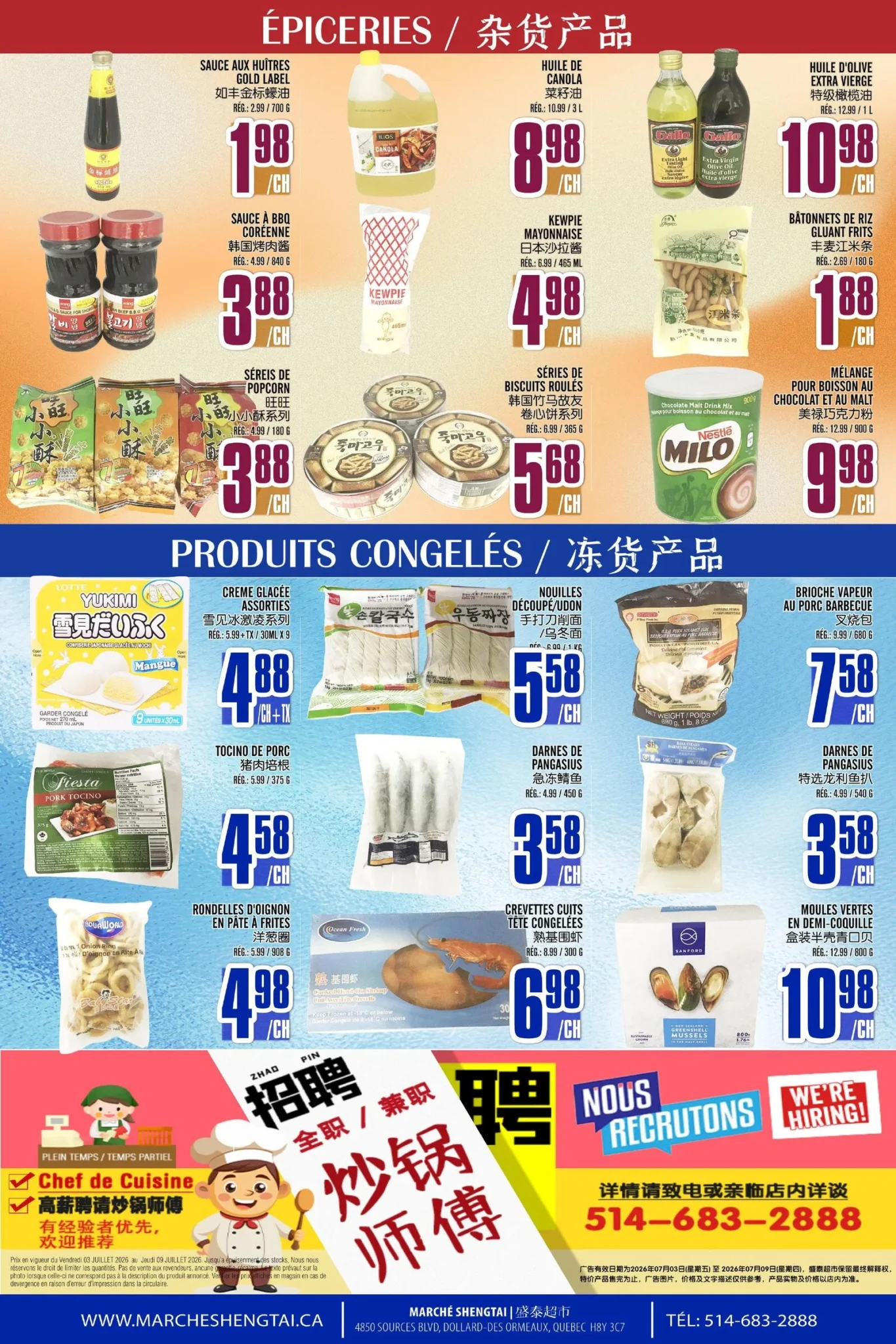 Page 4 de la circulaire Marché Sheng Tai 3 juill. au 9 juill.