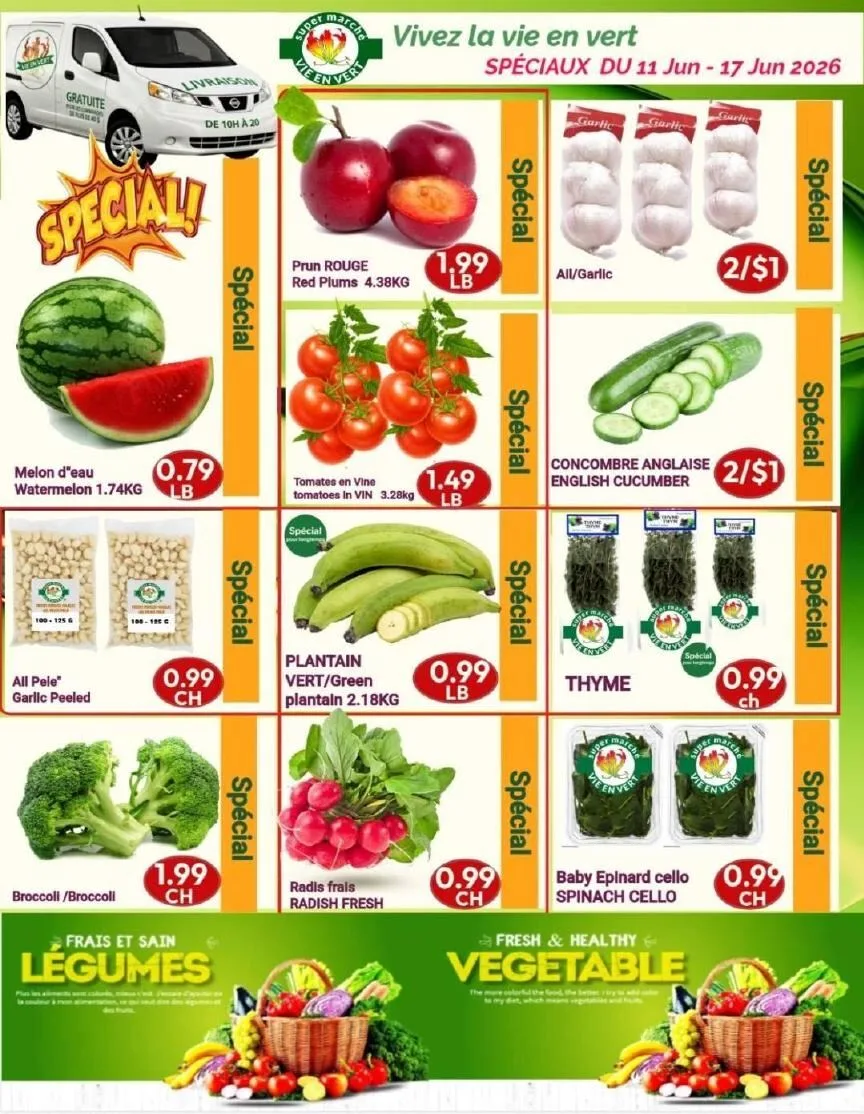 Page 1 de la Circulaire Marché Vie en Vert du 11 au 17 juin 2026