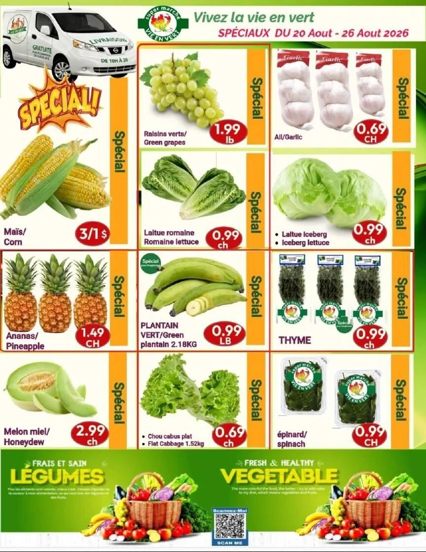 Page 4 de la Circulaire Marché Vie en Vert du 20 au 26 août 2026