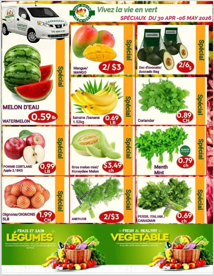 Page 1 de la Circulaire Marché Vie en Vert du 30 avril au 6 mai 2026