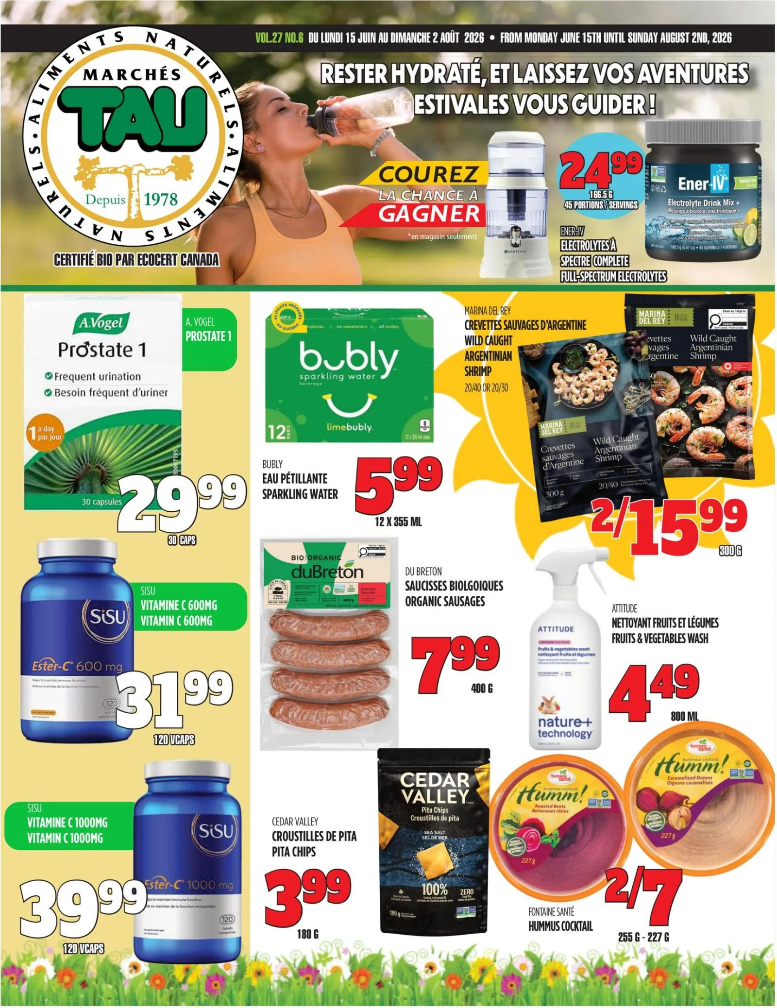 Page 1 de la Circulaire Marchés TAU du 15 juin au 2 août 2026