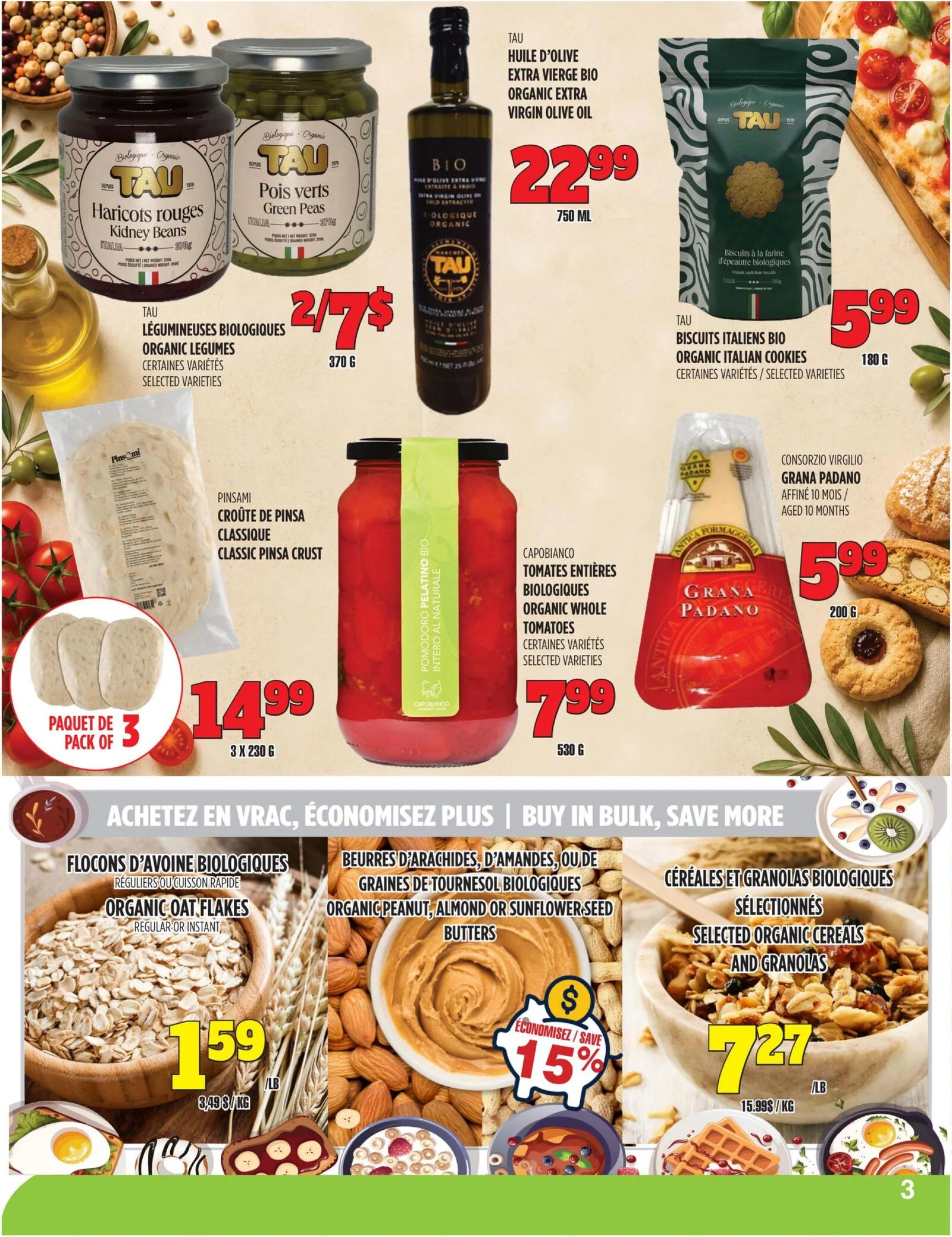 Page 3 de la Circulaire Marchés TAU du 31 août au 4 octobre 2026