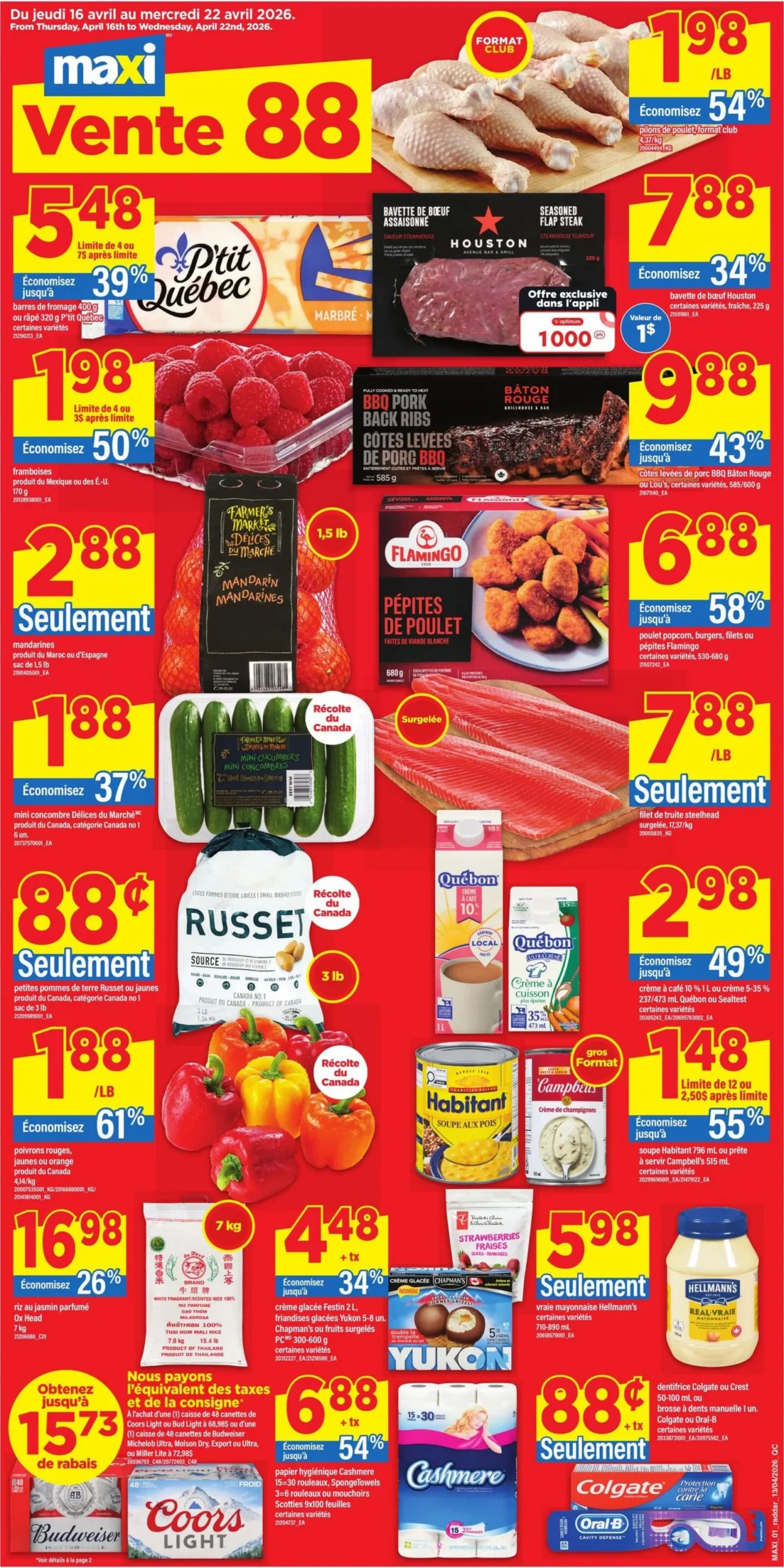 Page 1 de la Circulaire Maxi du 16 au 22 avril 2026