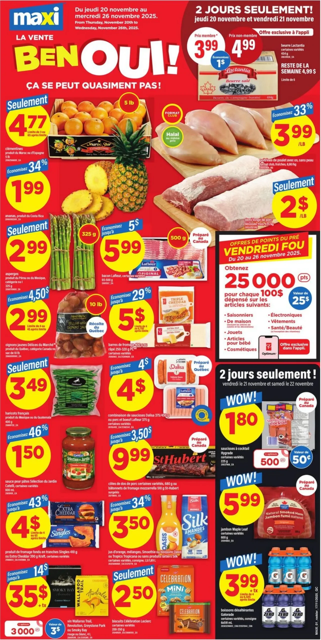 Page 1 de la Circulaire Maxi du 20 au 26 novembre 2025