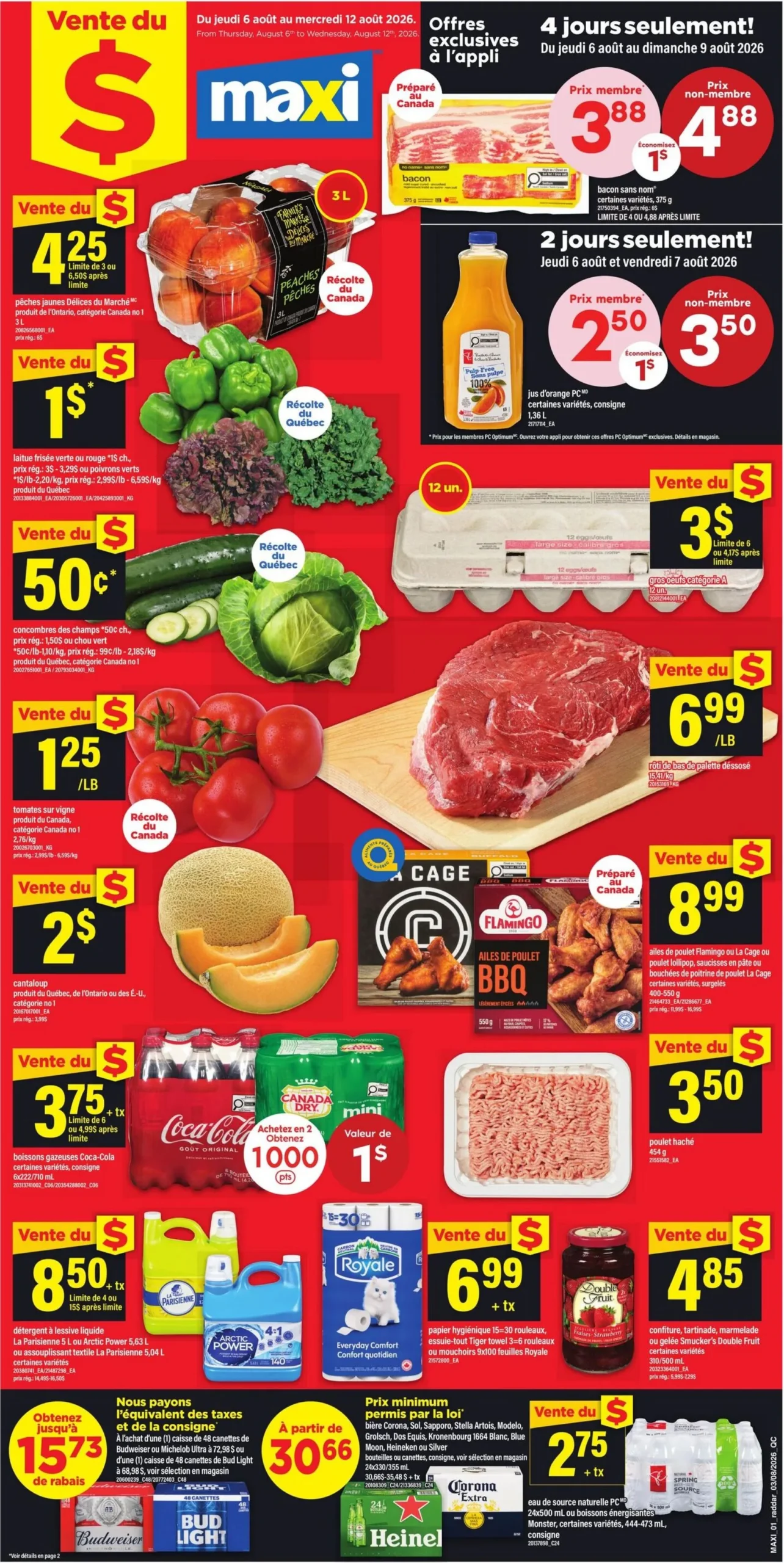 Page 1 de la Circulaire Maxi du 6 au 12 août 2026