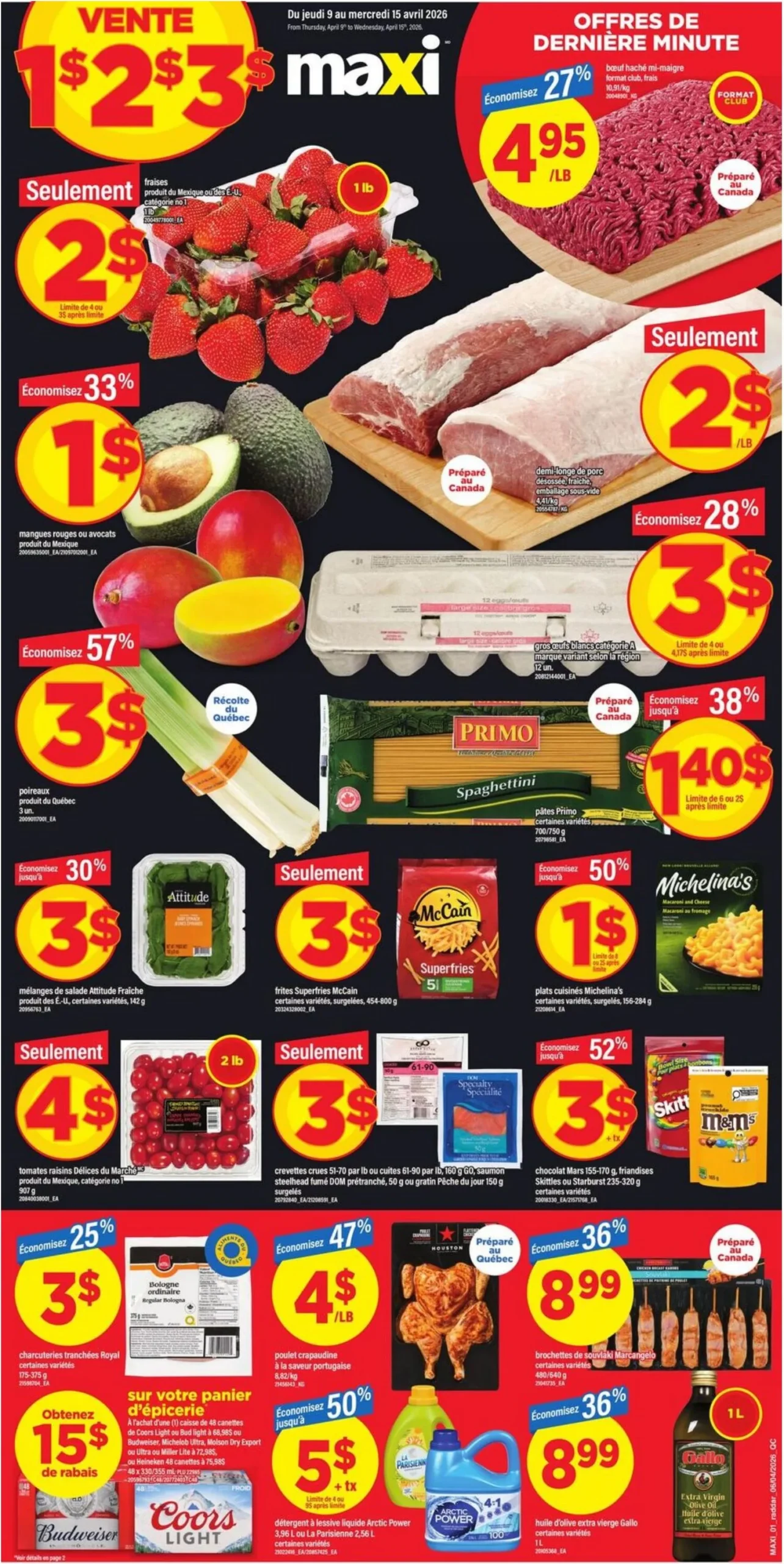 Page 1 de la Circulaire Maxi du 9 au 15 avril 2026