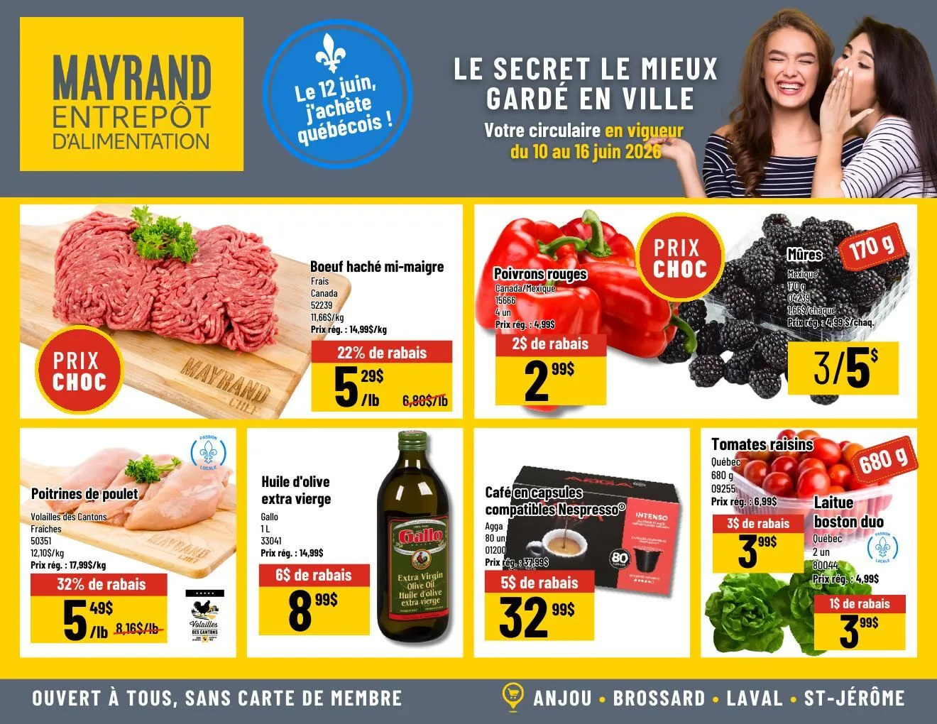 Page 1 de la Circulaire Mayrand du 10 au 16 juin 2026
