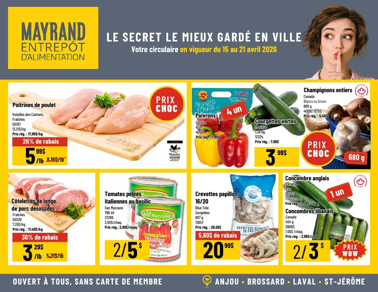 Page 1 de la Circulaire Mayrand du 15 au 21 avril 2026