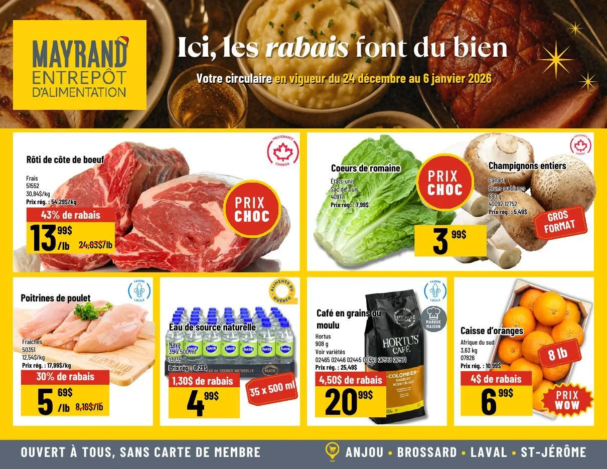 Page 1 de la Circulaire Mayrand du 24 décembre 2025 au 6 janvier 2026