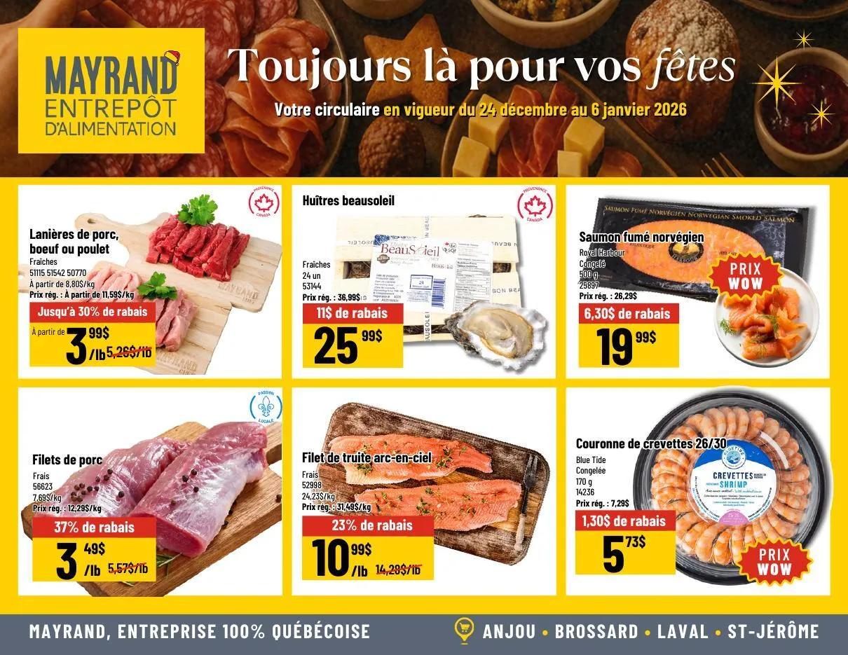 Page 2 de la Circulaire Mayrand du 24 décembre 2025 au 6 janvier 2026