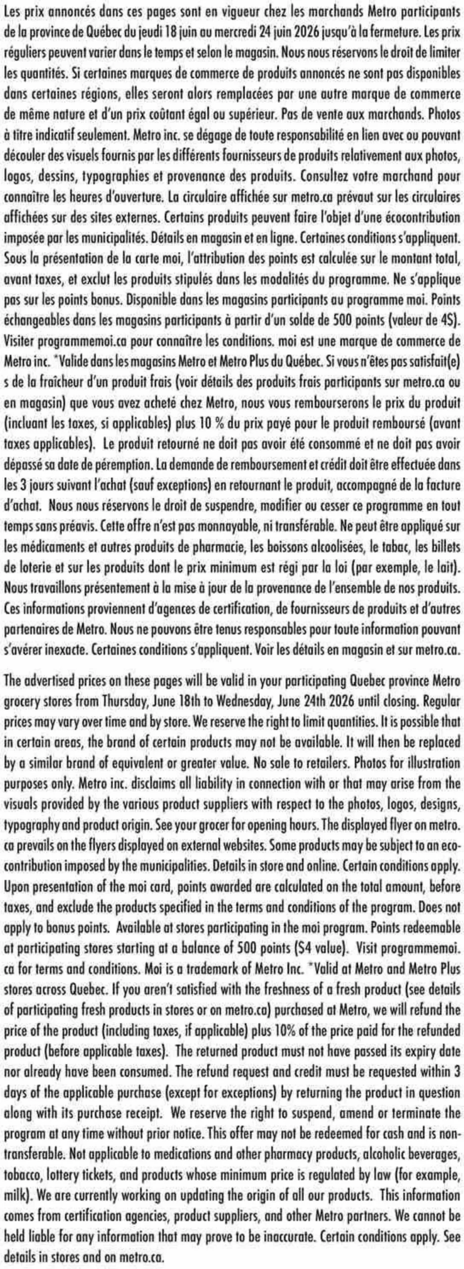 Page 22 de la Circulaire Metro du 18 au 24 juin 2026