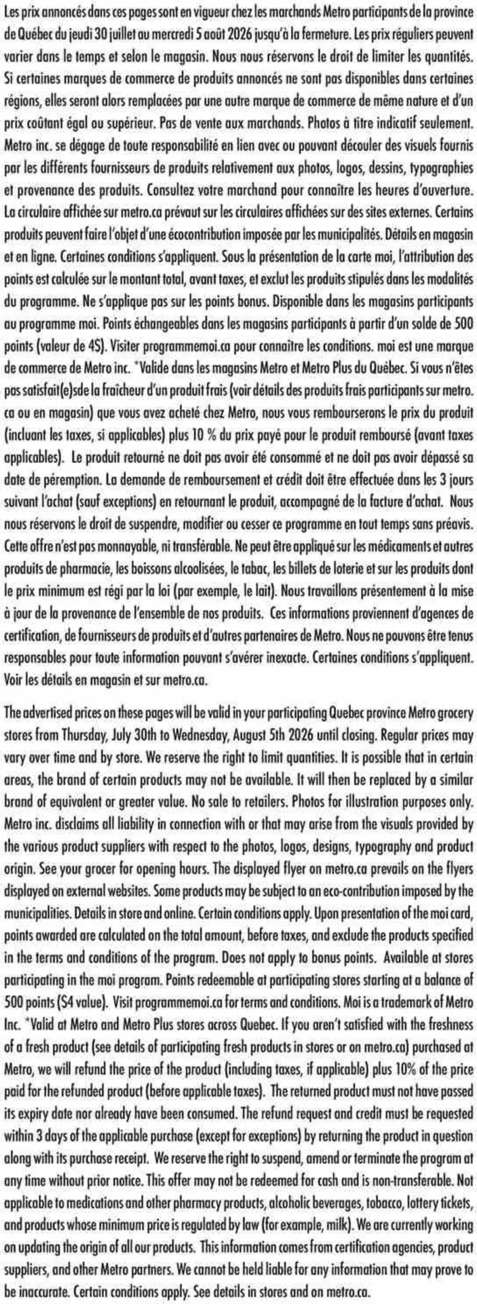 Page 21 de la Circulaire Metro du 30 juillet au 5 août 2026