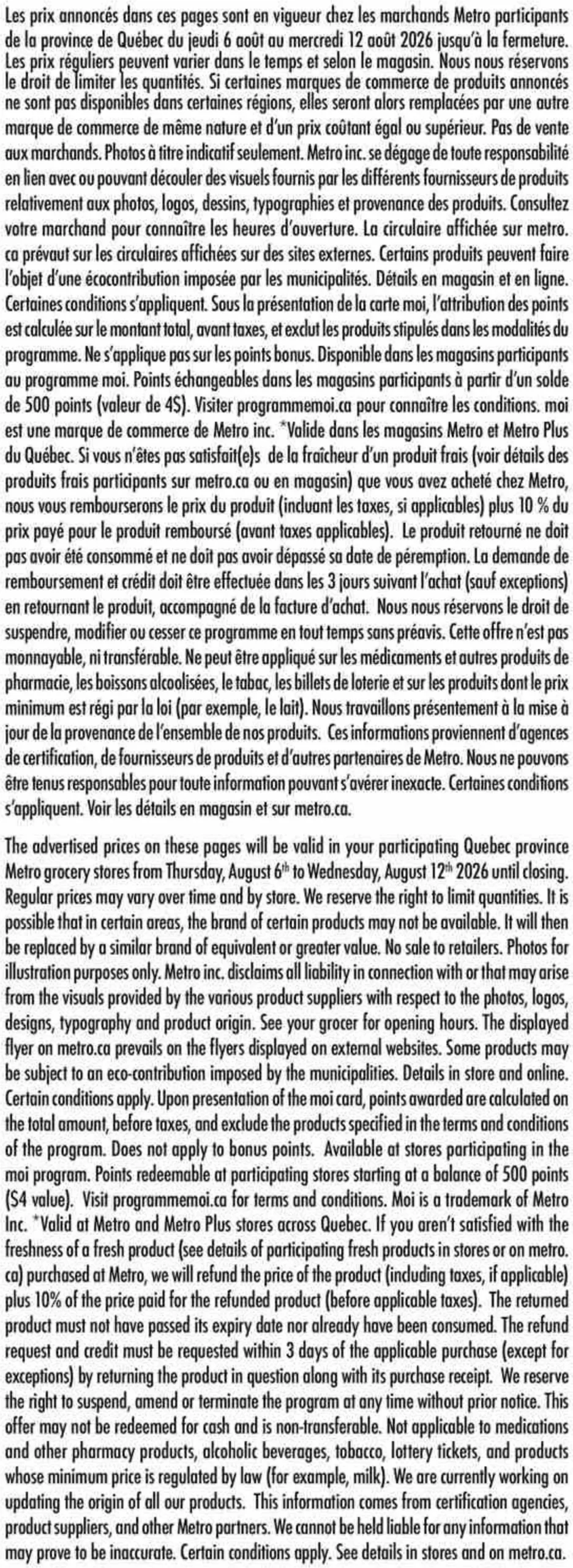 Page 25 de la Circulaire Metro du 6 au 12 août 2026