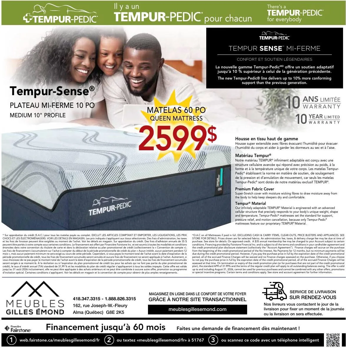 Page 4 de la Circulaire Meubles Gilles Émond Matelas du 1 au 30 août 2026