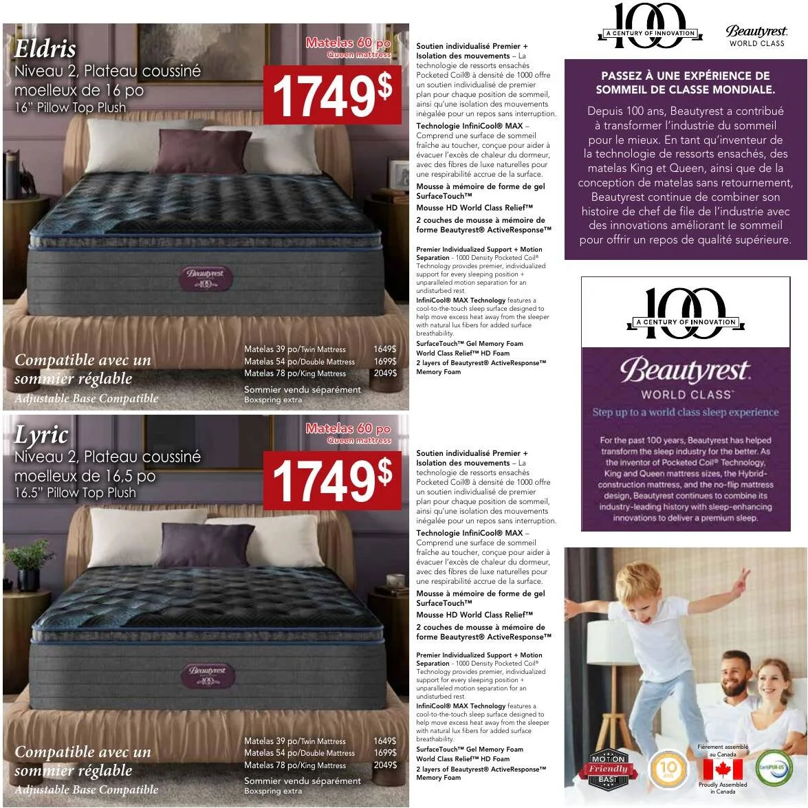 Page 3 de la Circulaire Meubles Gilles Émond Matelas du 1 au 31 mai 2026