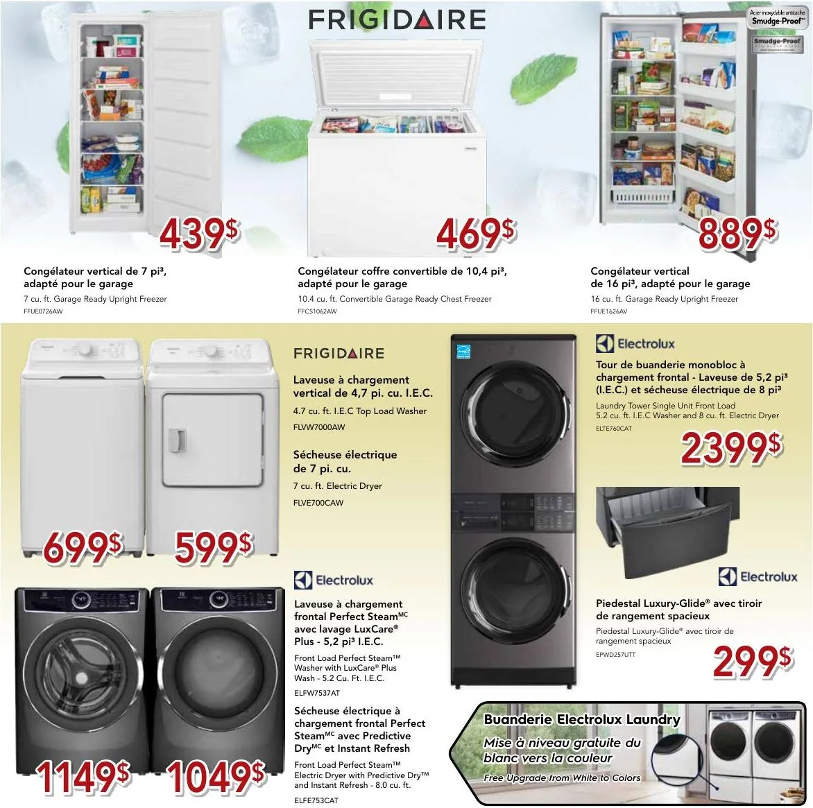 Page 3 de la Circulaire Meubles Marchand Frigidaire du 6 août au 23 septembre 2026