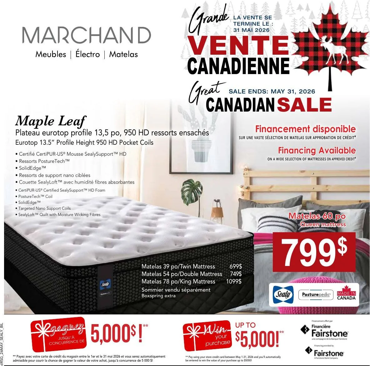 Page 1 de la Circulaire Meubles Marchand du 1 au 31 mai 2026