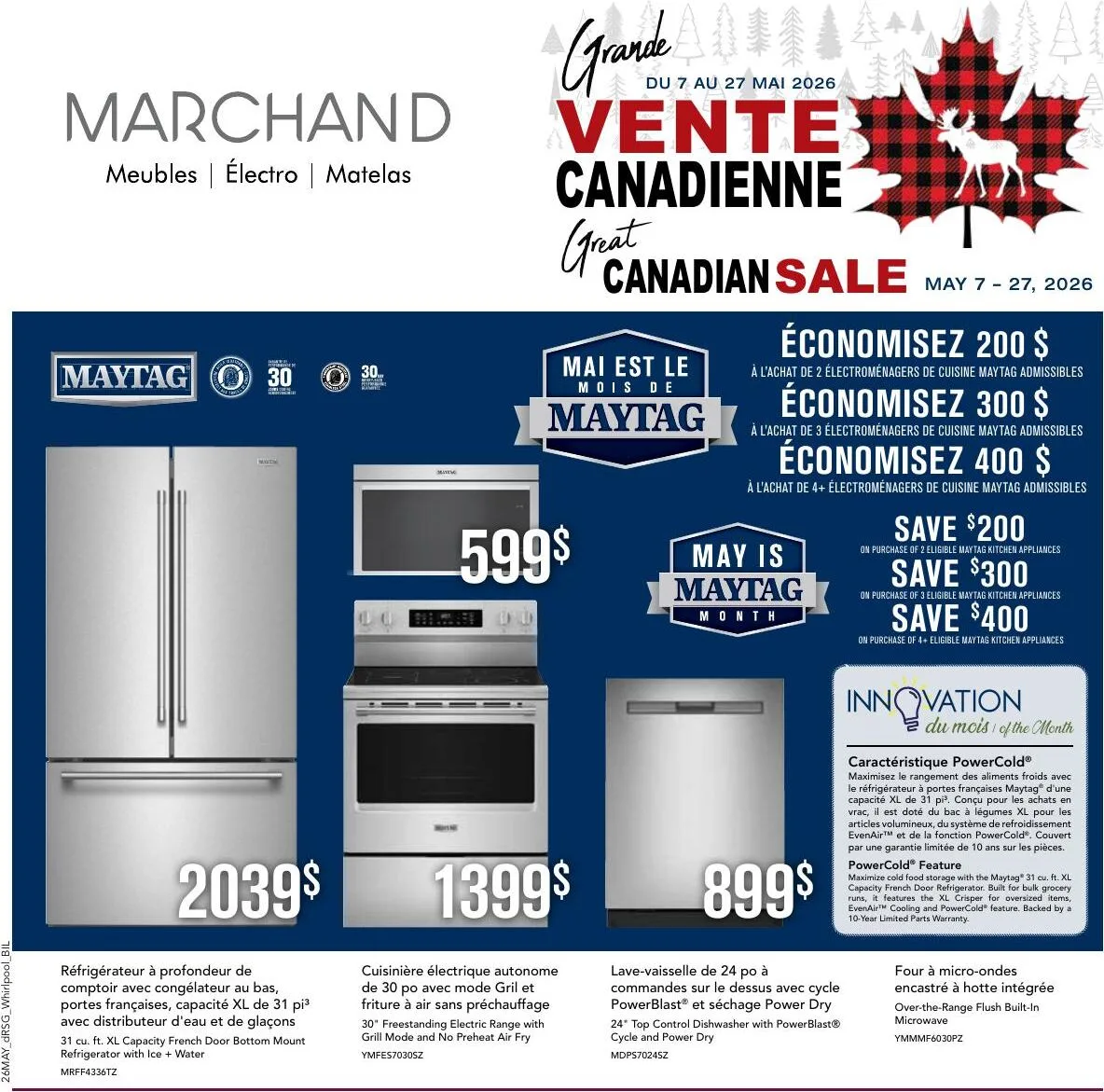 Page 1 de la Circulaire Meubles Marchand du 7 au 27 mai 2026