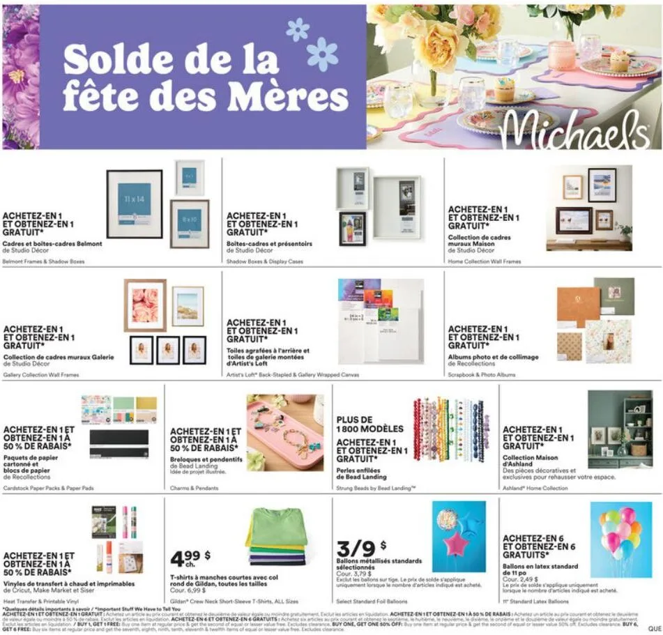 Page 1 de la Circulaire Michaels du 1 au 7 mai 2026