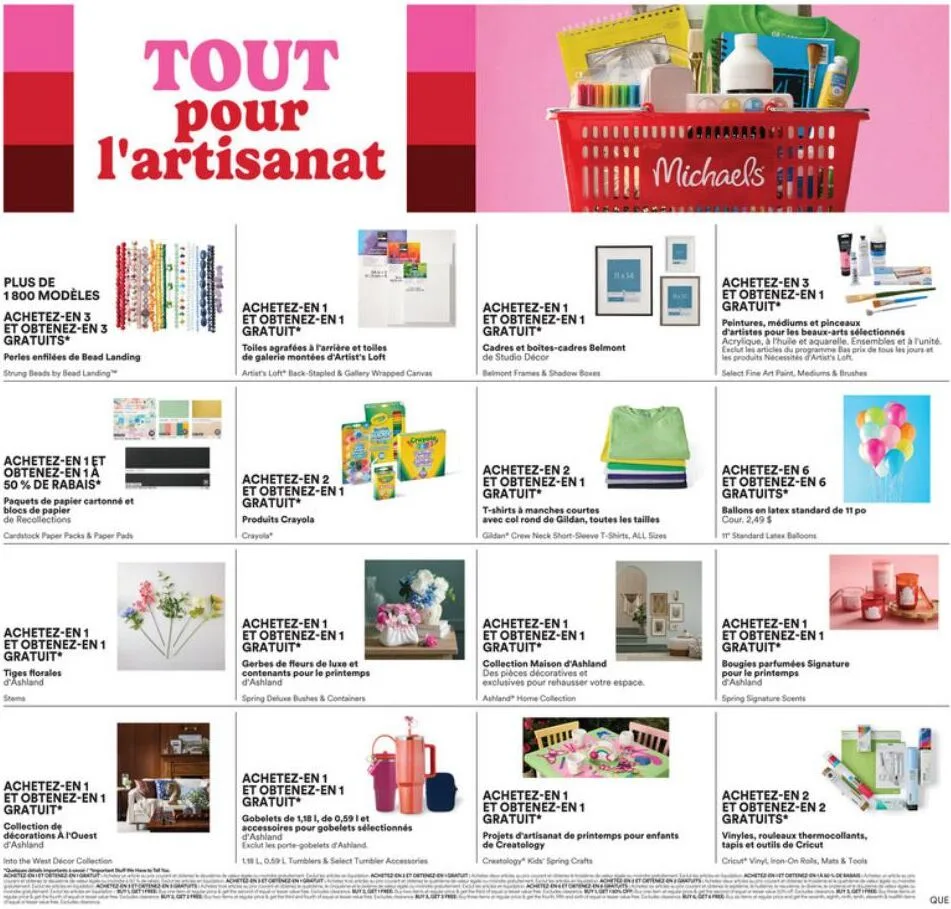 Page 1 de la Circulaire Michaels du 10 au 16 avril 2026