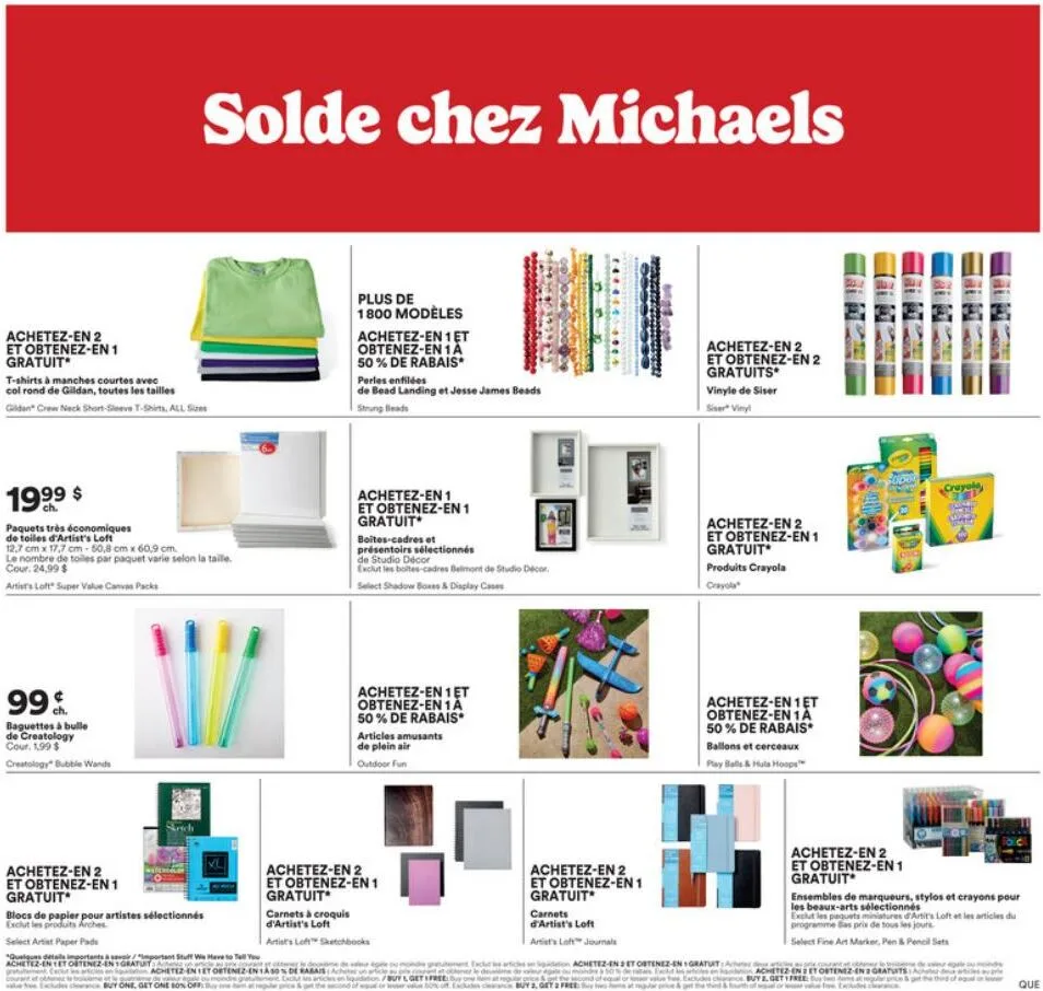 Page 2 de la Circulaire Michaels du 17 au 23 juillet 2026