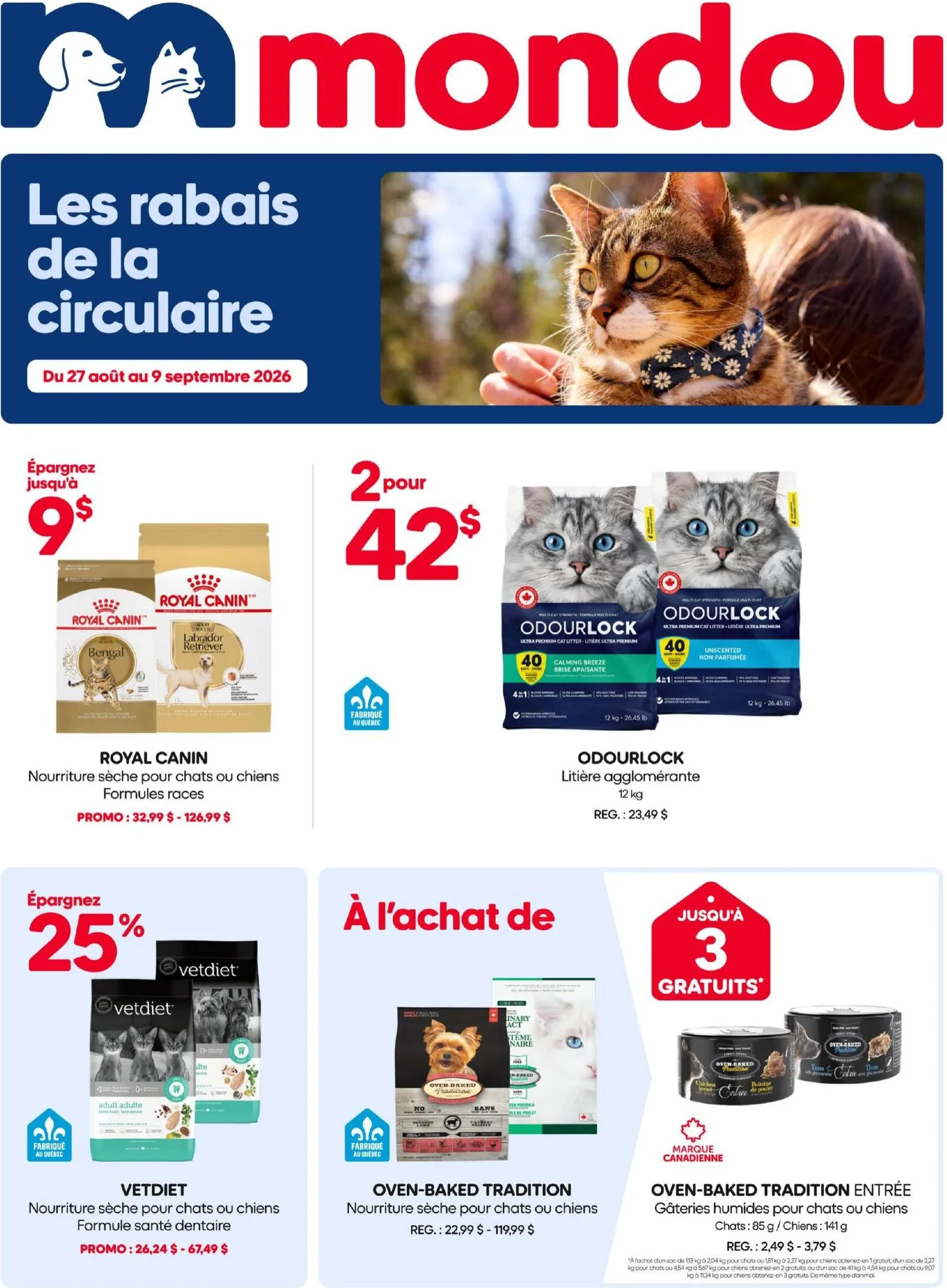Page 1 de la Circulaire Mondou du 27 août au 9 septembre 2026