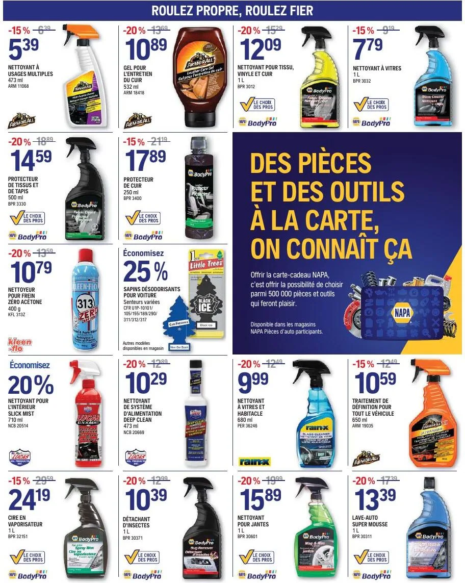 Page 6 de la Circulaire NAPA pièces d&rsquo;autos du 1 au 31 août 2026