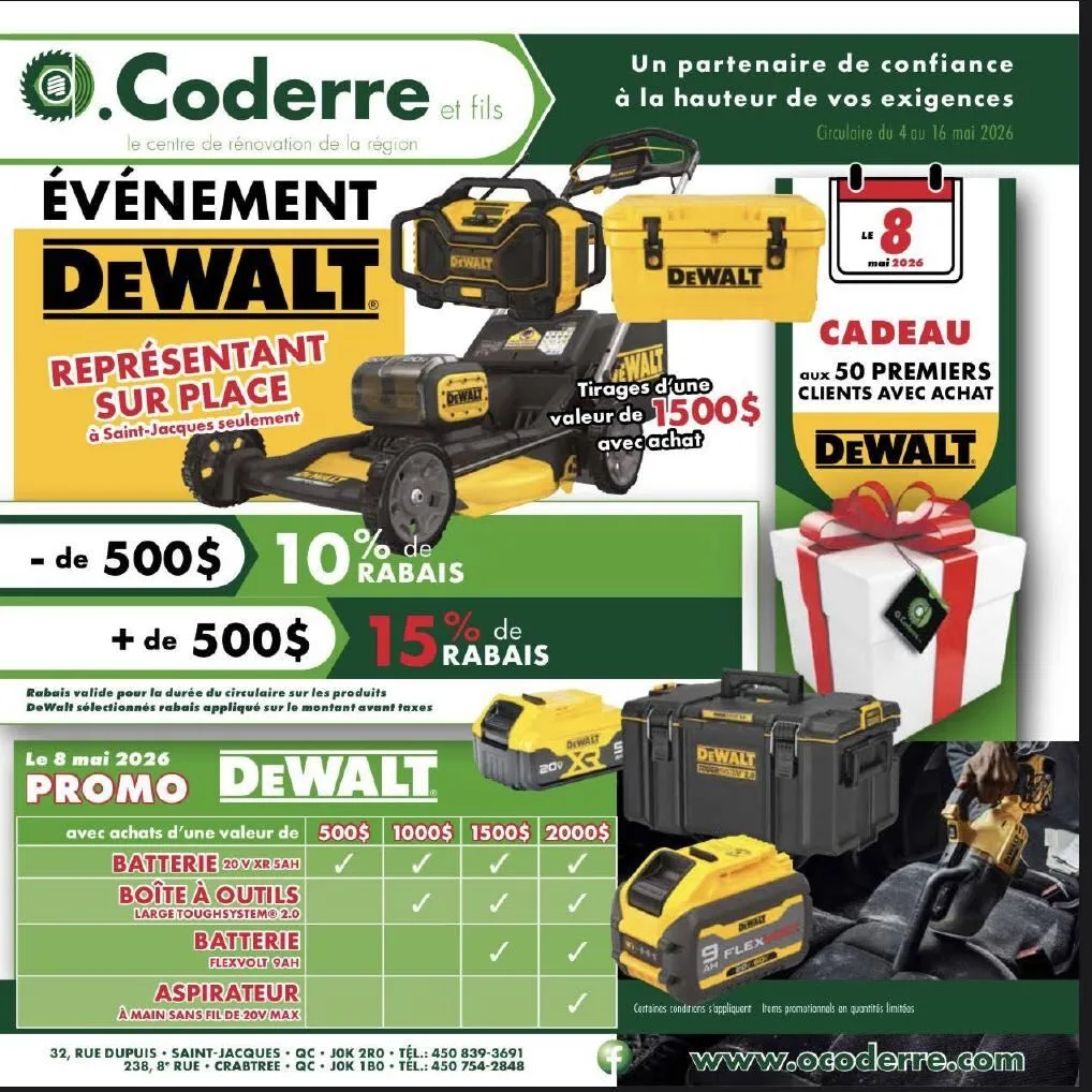Page 1 de la Circulaire O.Coderre et Fils du 4 au 16 mai 2026