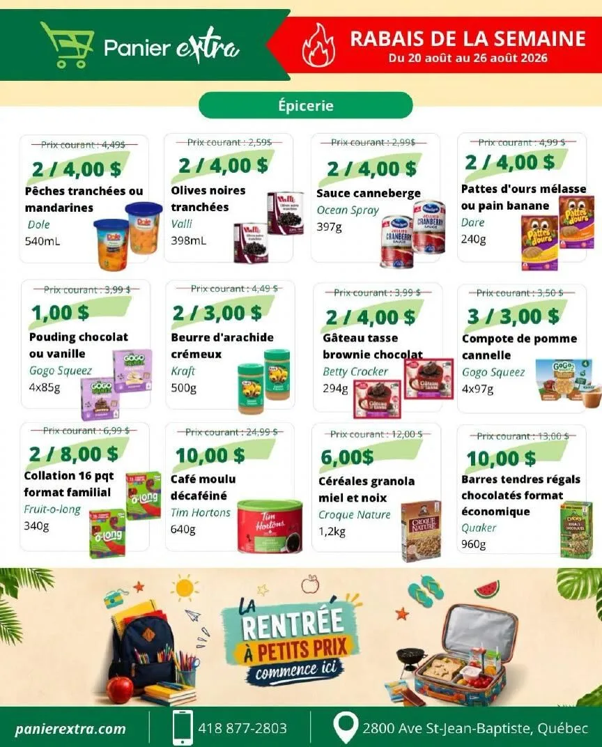 Page 4 de la Circulaire Panier Extra du 20 au 26 août 2026