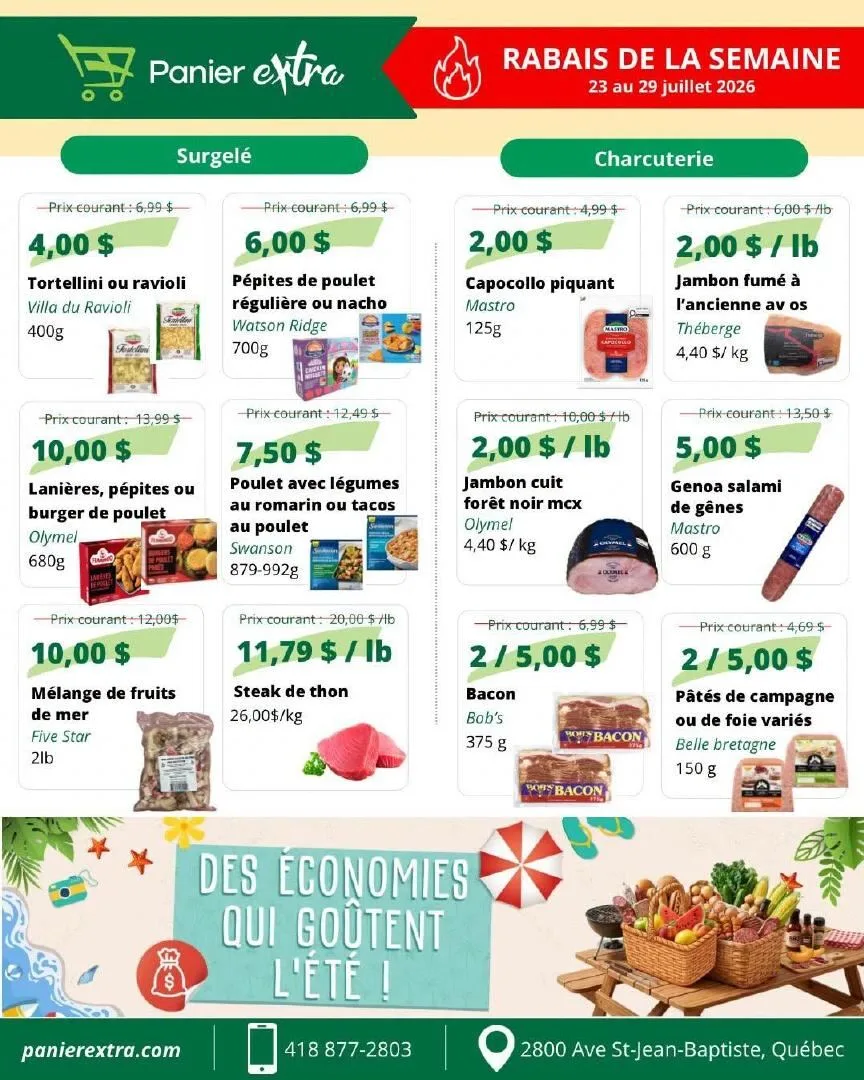 Page 2 de la Circulaire Panier Extra du 23 au 29 juillet 2026