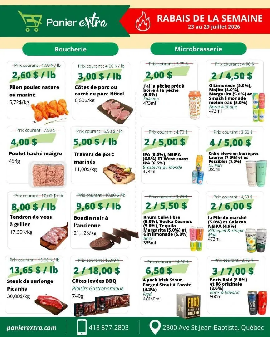 Page 3 de la Circulaire Panier Extra du 23 au 29 juillet 2026